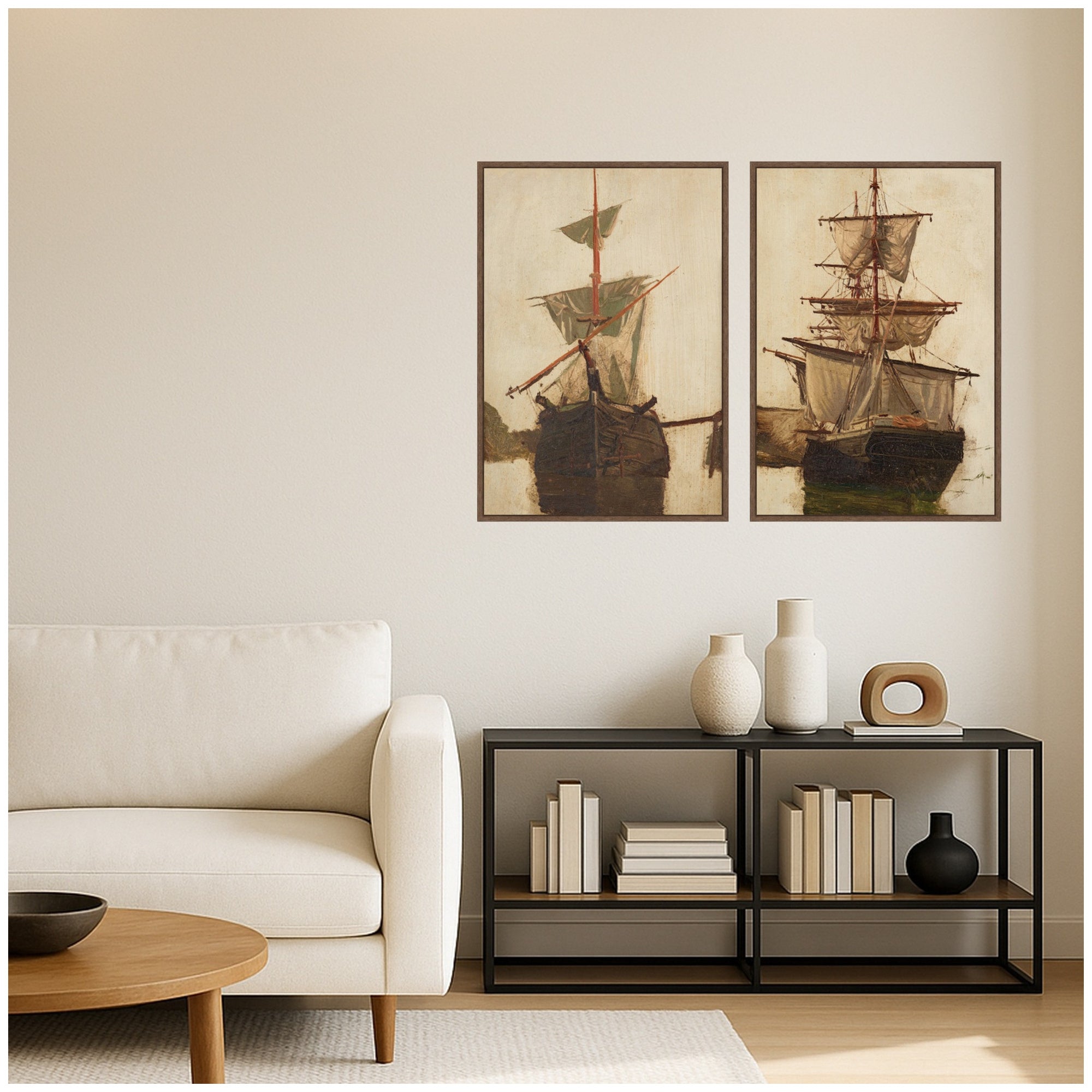 Art Set 2 Piece Set 23x33 Sylvie Walnut 5