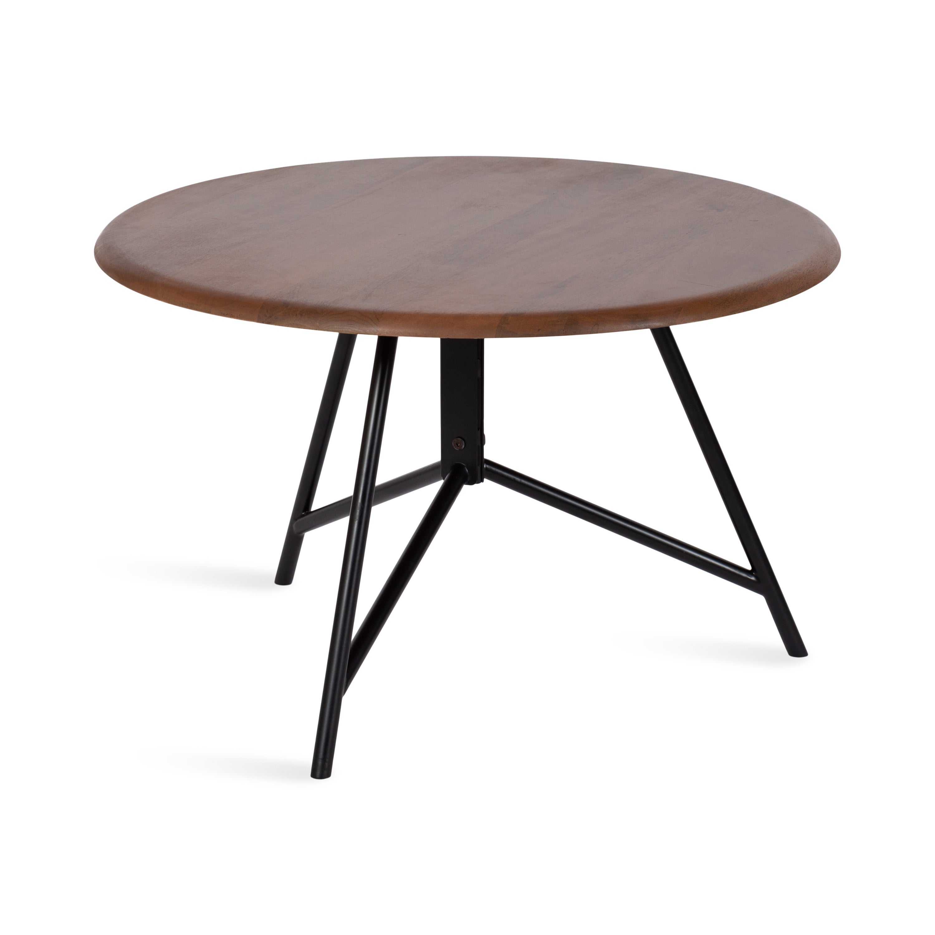 Coffee Table Walnut Brown Black 28x28x18 6