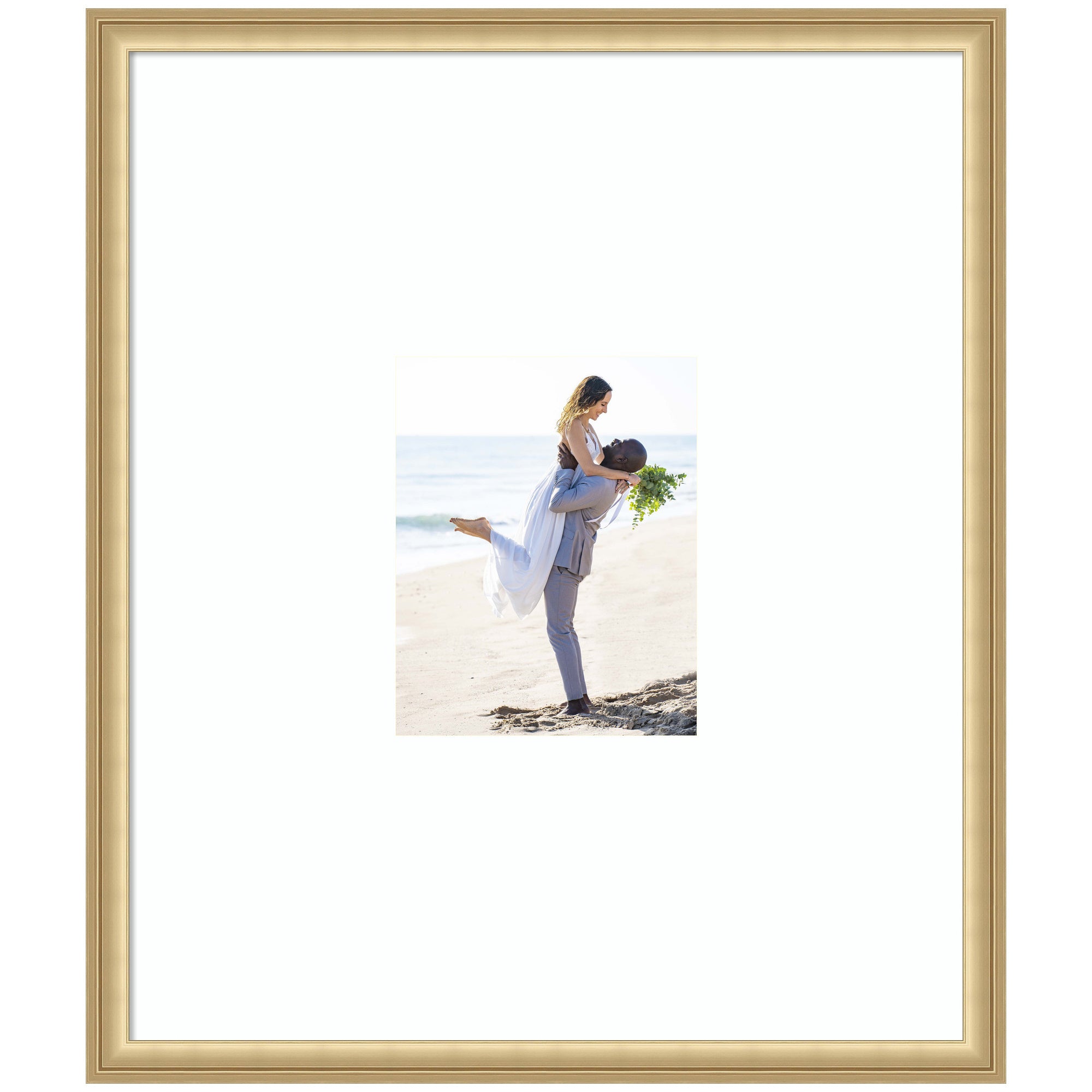 Wall Frame Florence Gold 22x26 matted to 8x10 1