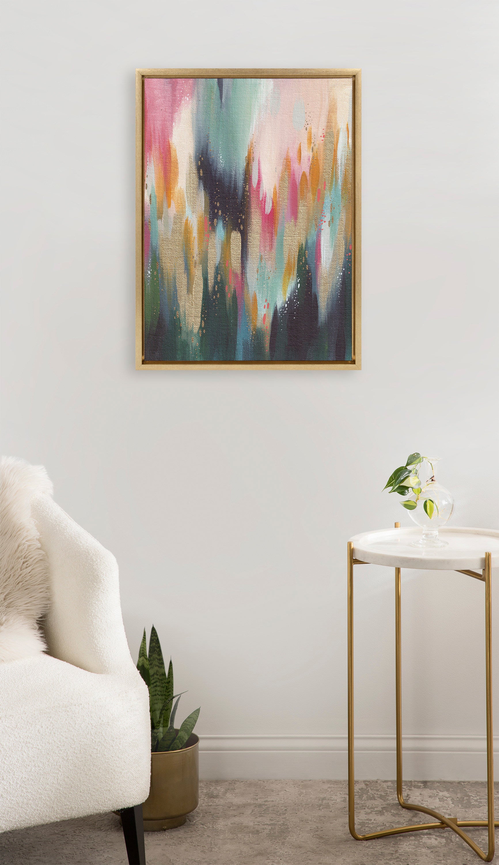 Sylvie Brushstroke 135 Framed Canvas by Jessi Raulet of Ettavee