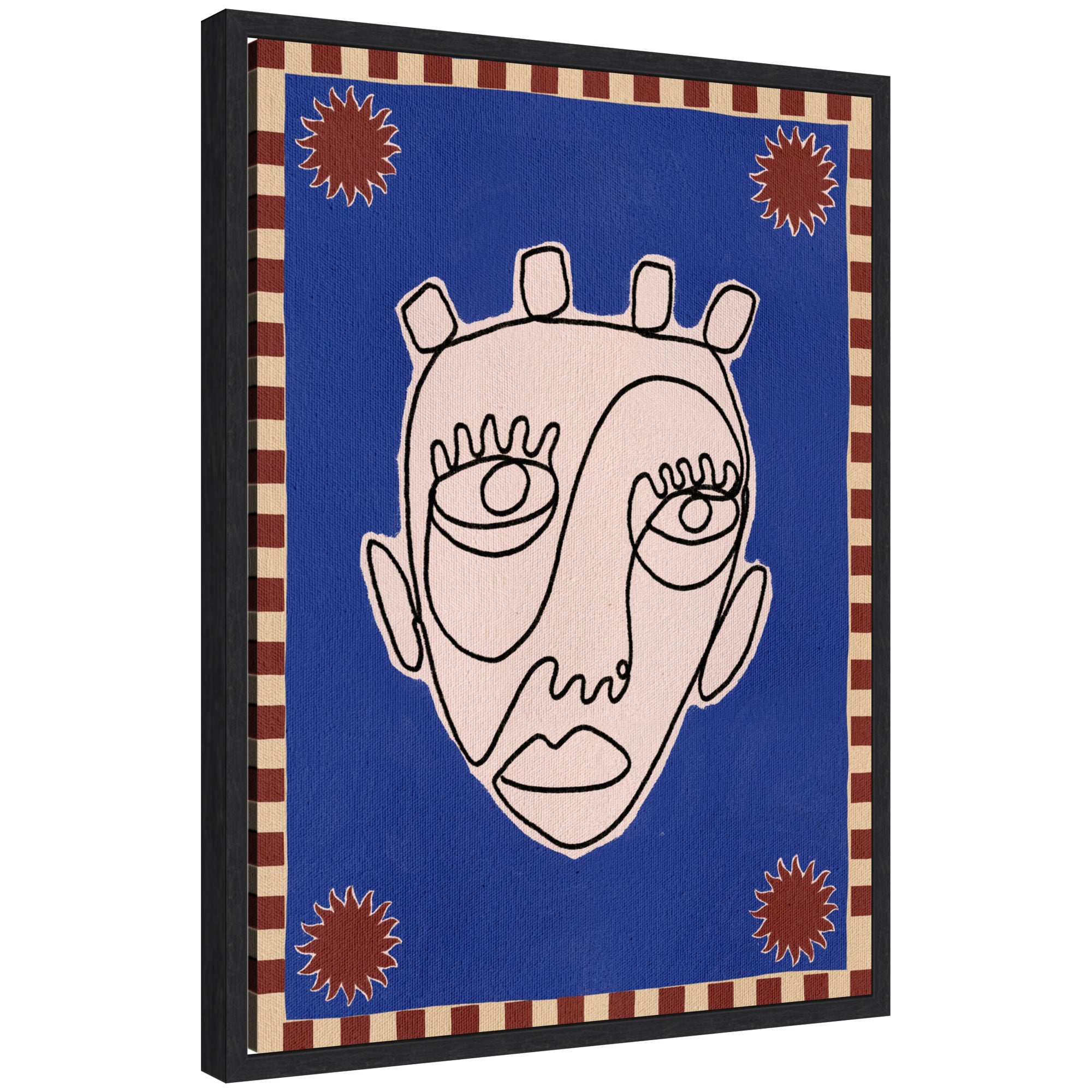Sylvie Under The Sun 4 Framed Canvas by Shatha Al Dafai