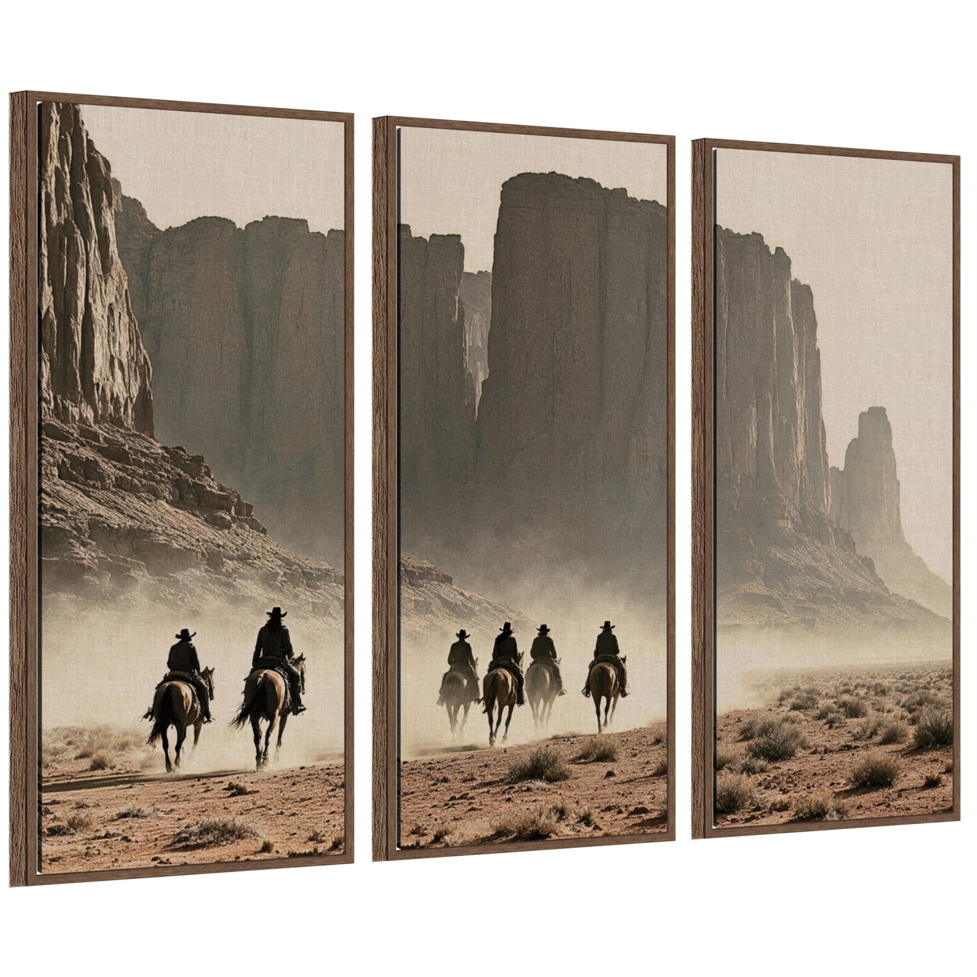 Art Set Sylvie Walnut 3 Piece Set 18x40 1