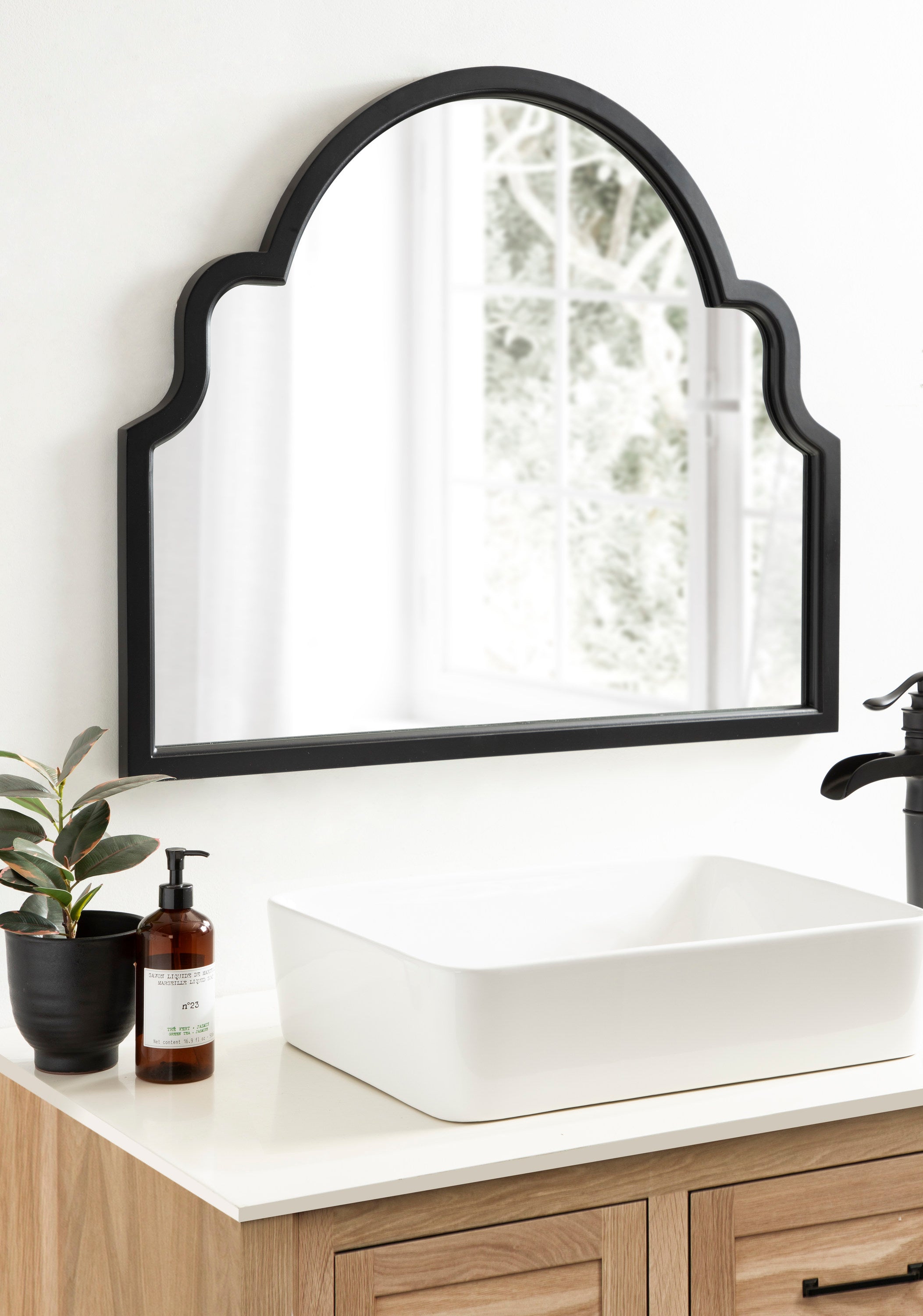 Arch Mirror Black 36x30 6
