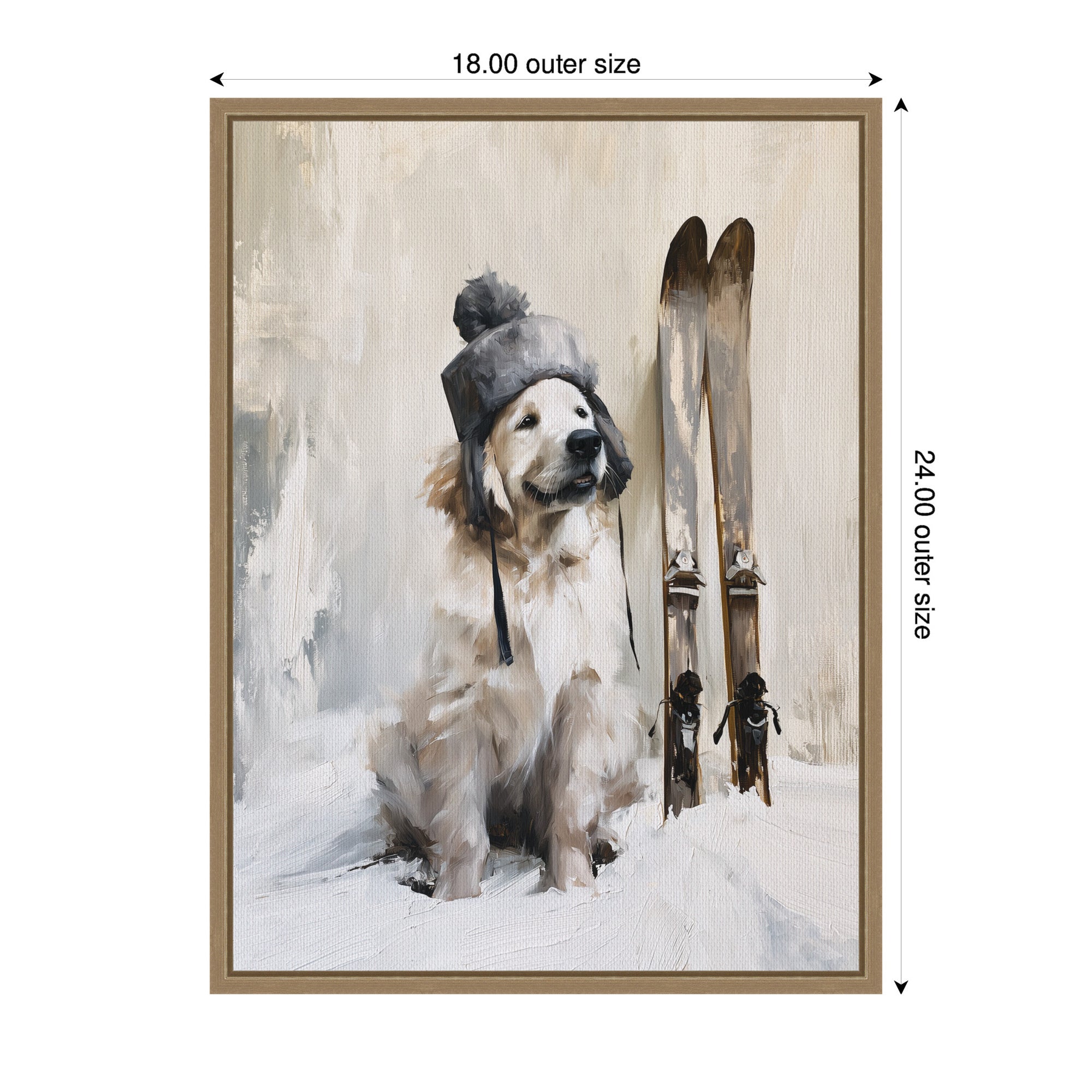 Framed Canvas Sylvie Dark Gold 18x24 2
