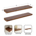 Floating Shelf Walnut Brown 2 Piece 24 Inch 2