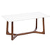 Coffee Table White Walnut Brown 44x22x20 1