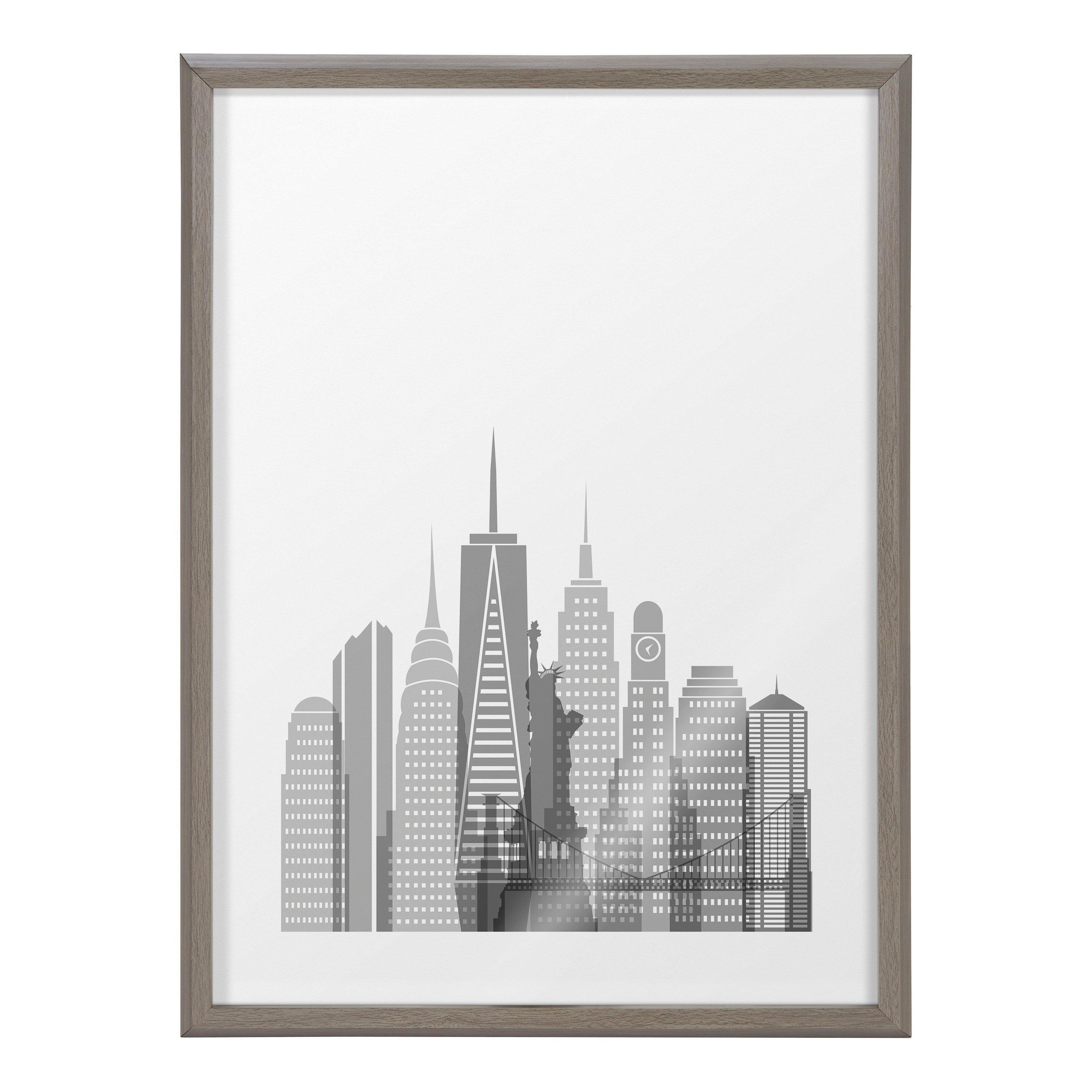 Blake New York Cityscape Framed Printed Glass by Jake Goossen