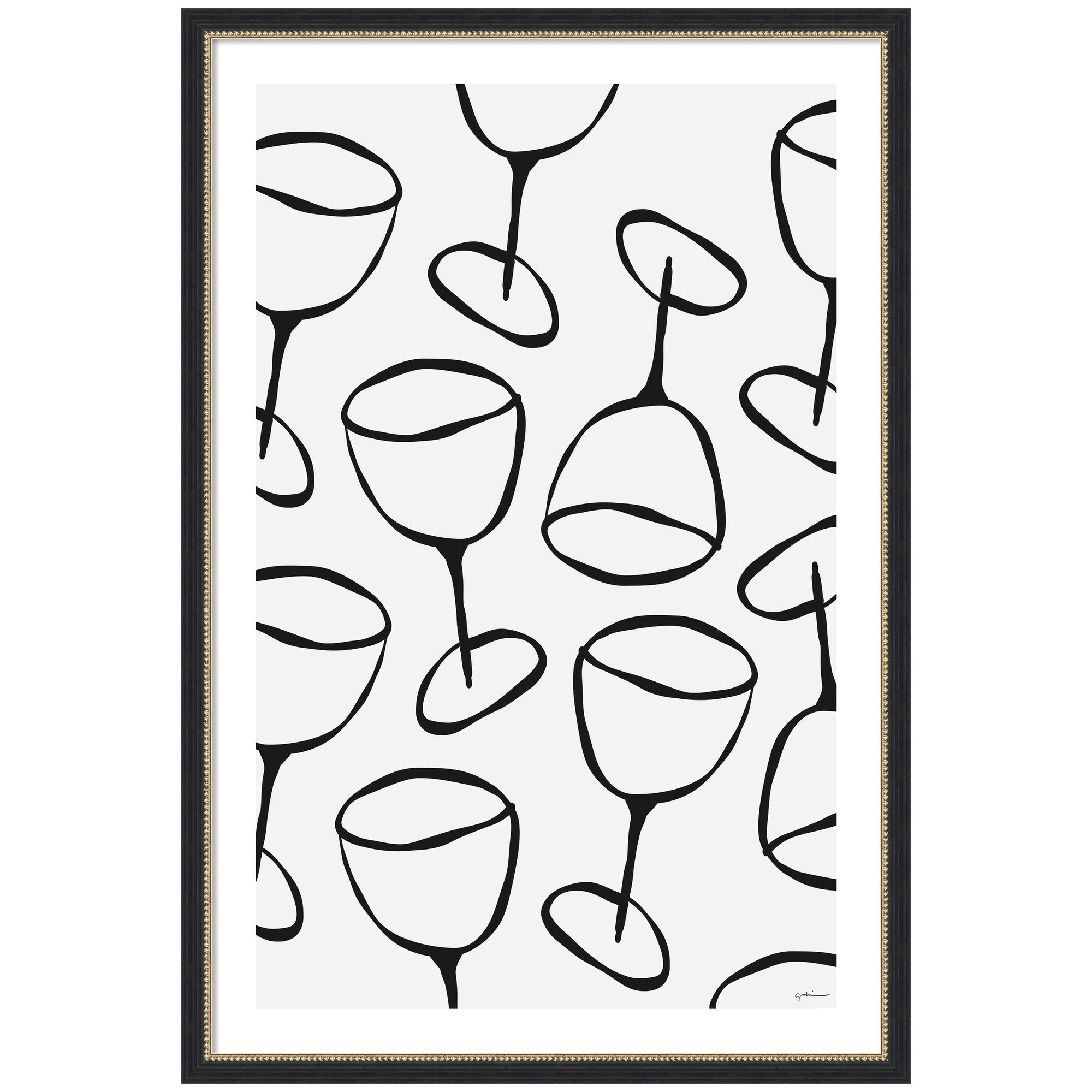 Wine Everywhere by Gabrielly Guedes Framed Wall Art Print