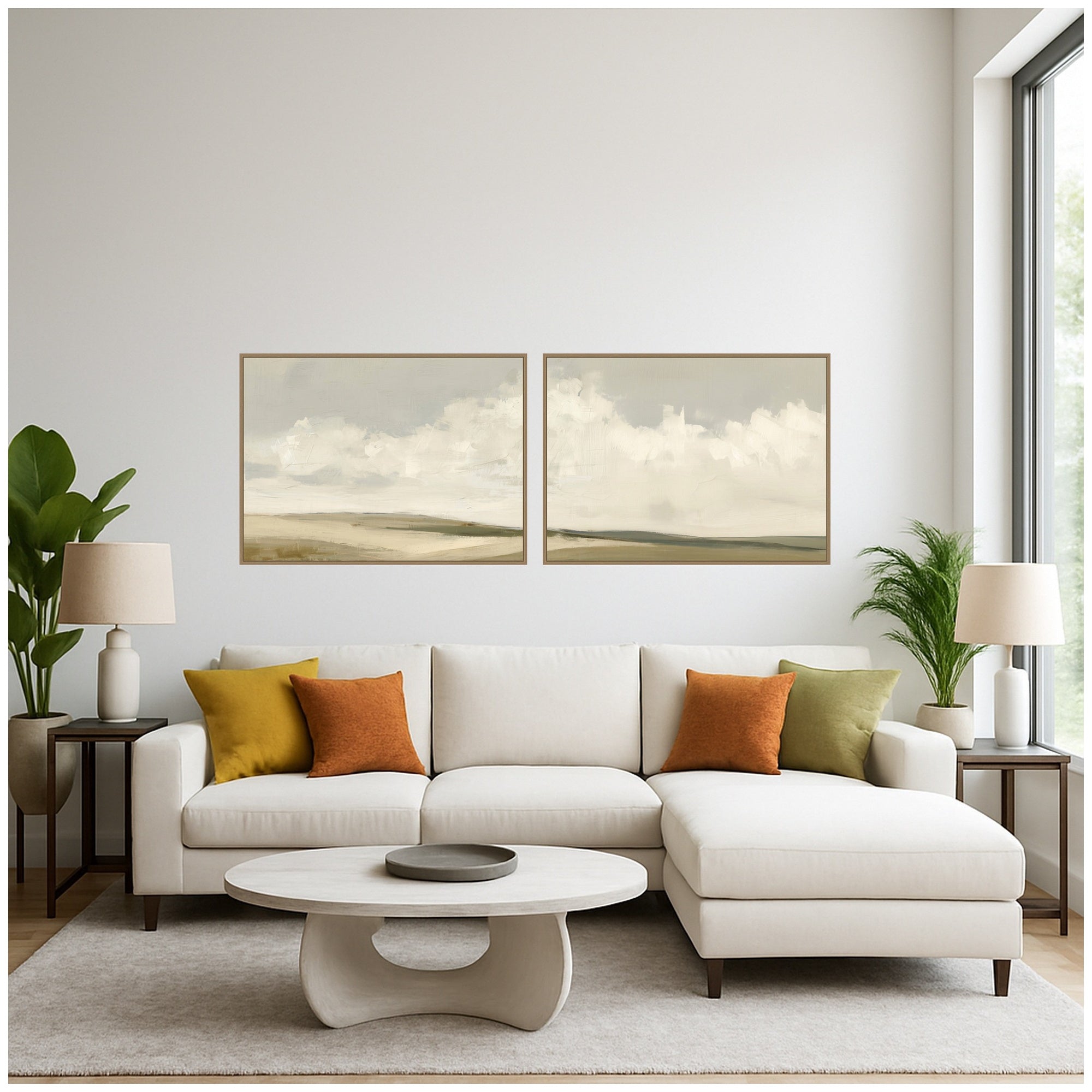 Framed Canvas Sylvie Dark Gold 2 Piece Set 28x38 5