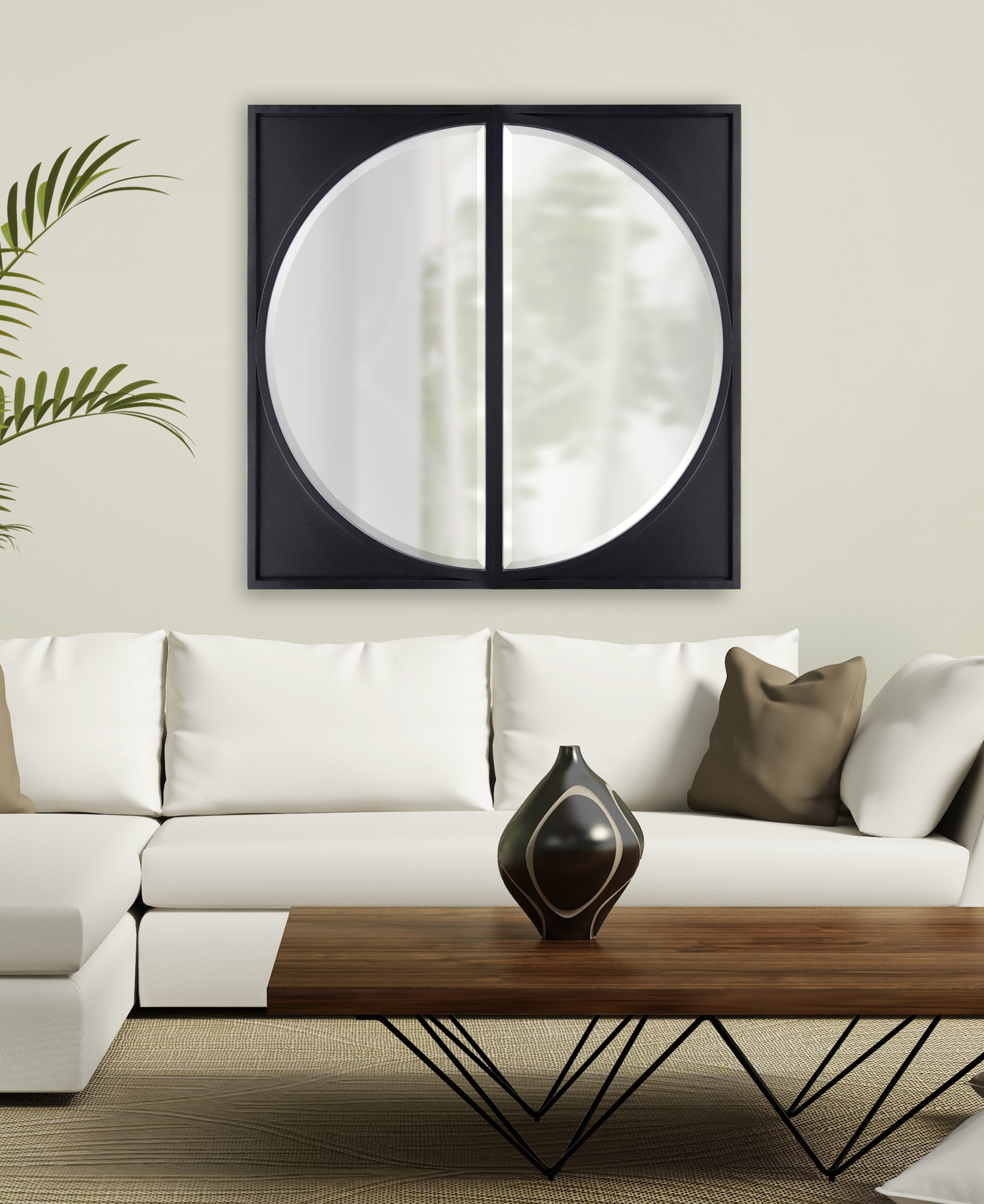 Arch Mirror Black 21.5x42 6