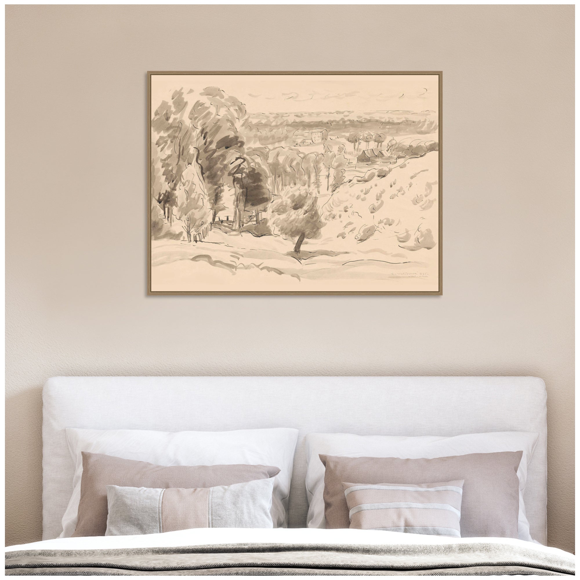 Framed Canvas 42x32 Sylvie Dark Gold 5