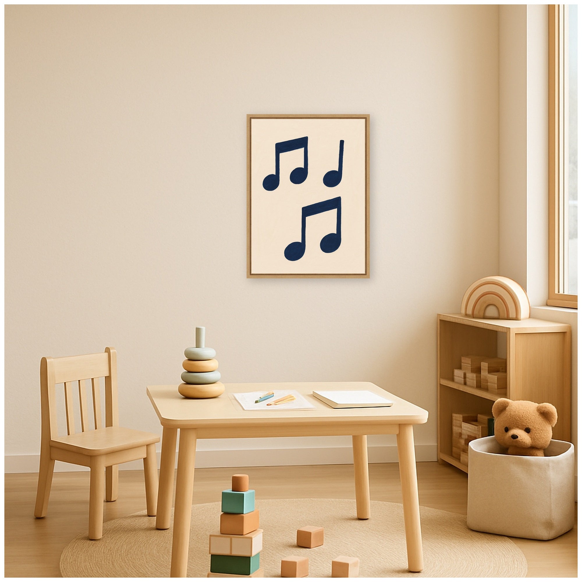 Music Notes by Laura Moss Framed Canvas Wall Art Print