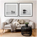 Framed Art Set Svelte Noir Black 2 Piece Set 33x33 6