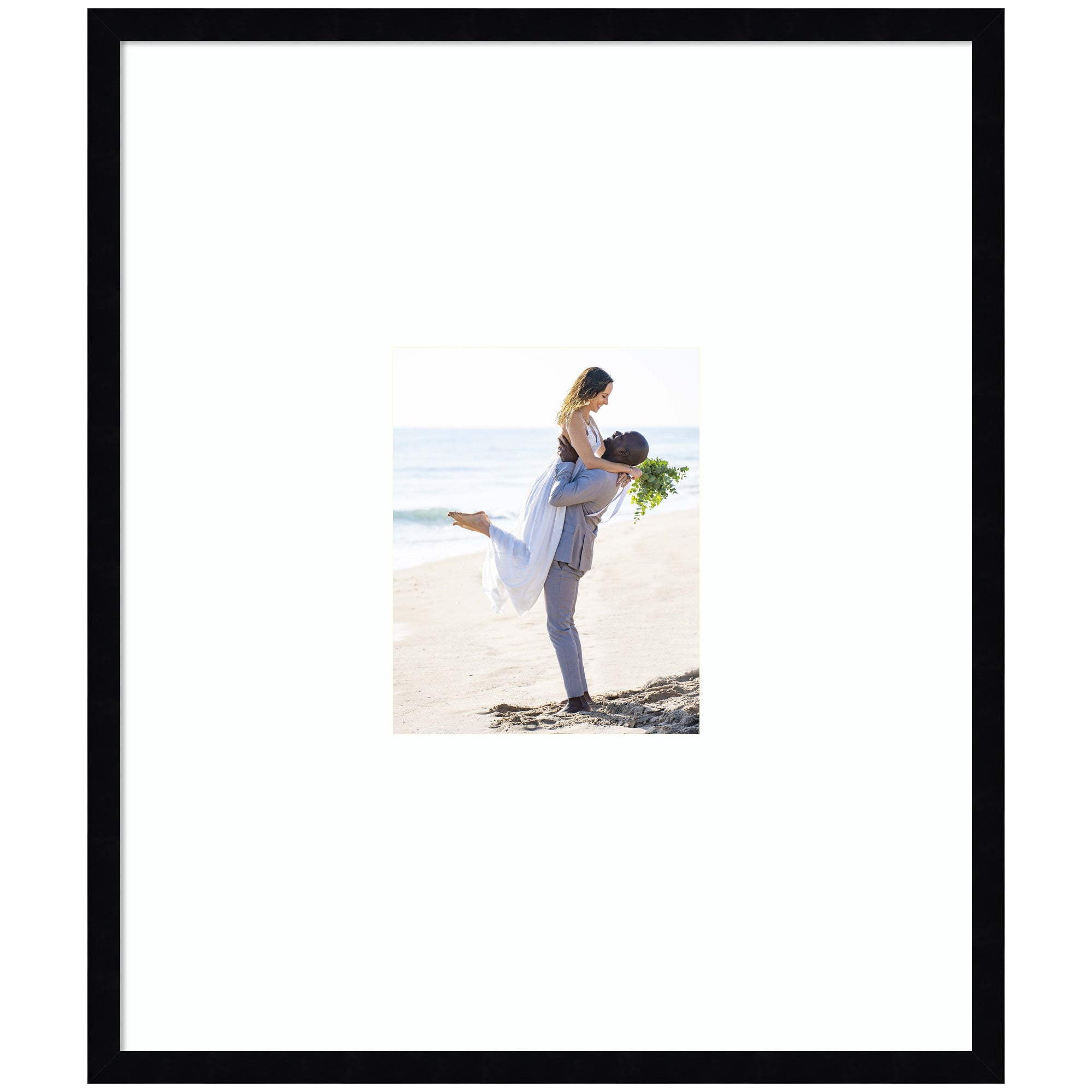 Wall Frame Svelte Noir Black 22x26 matted to 8x10 1