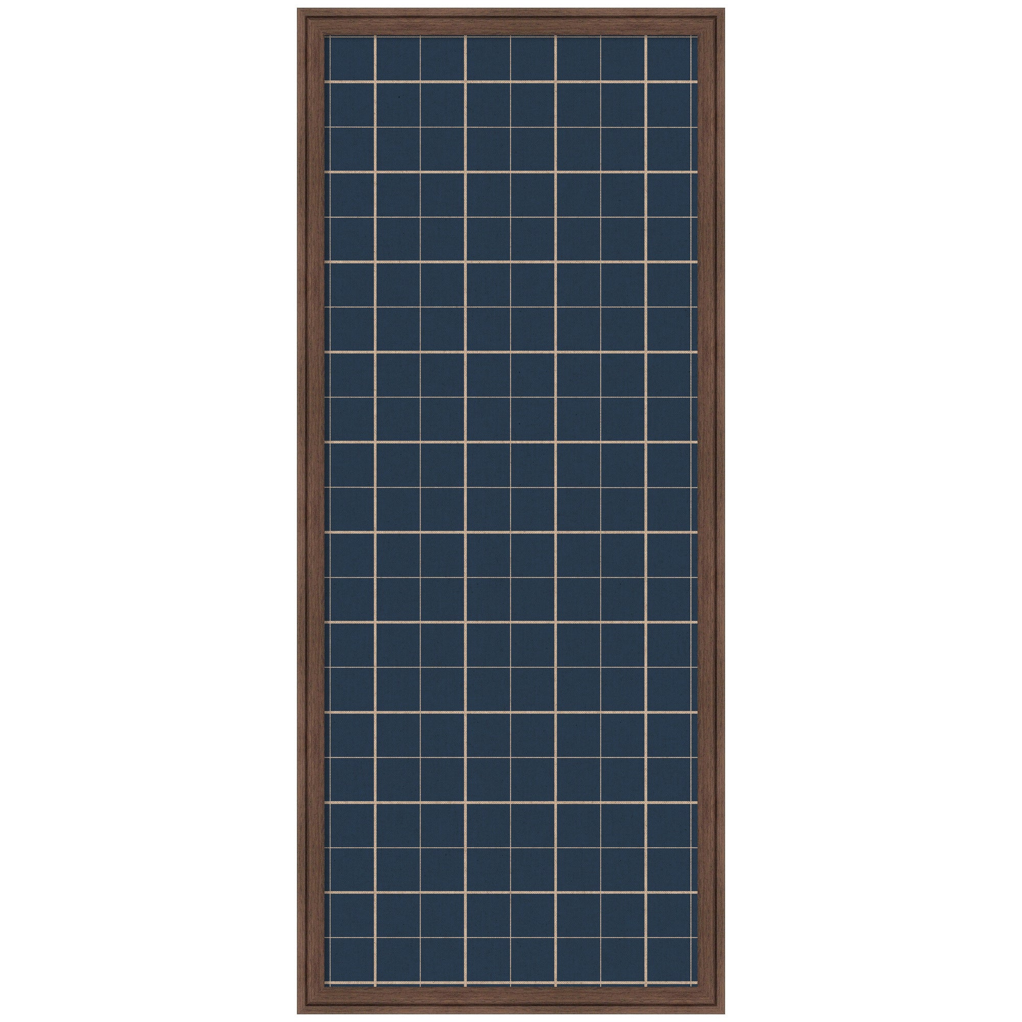Framed Fabric Pinboard Navy Blue Plaid Wall Organization