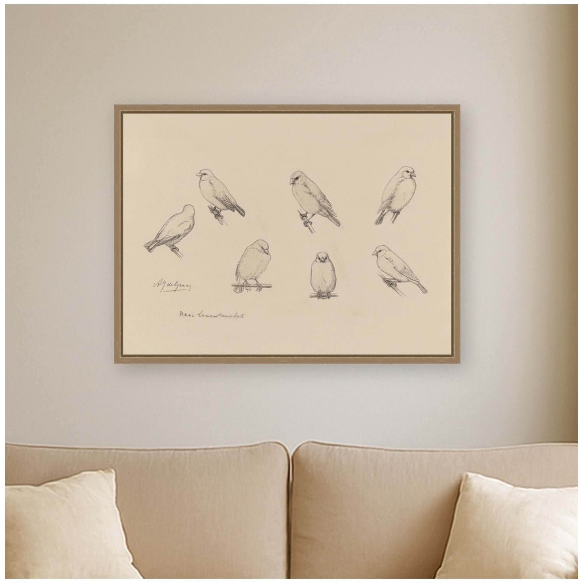 Framed Canvas 24x18 Sylvie Dark Gold 7