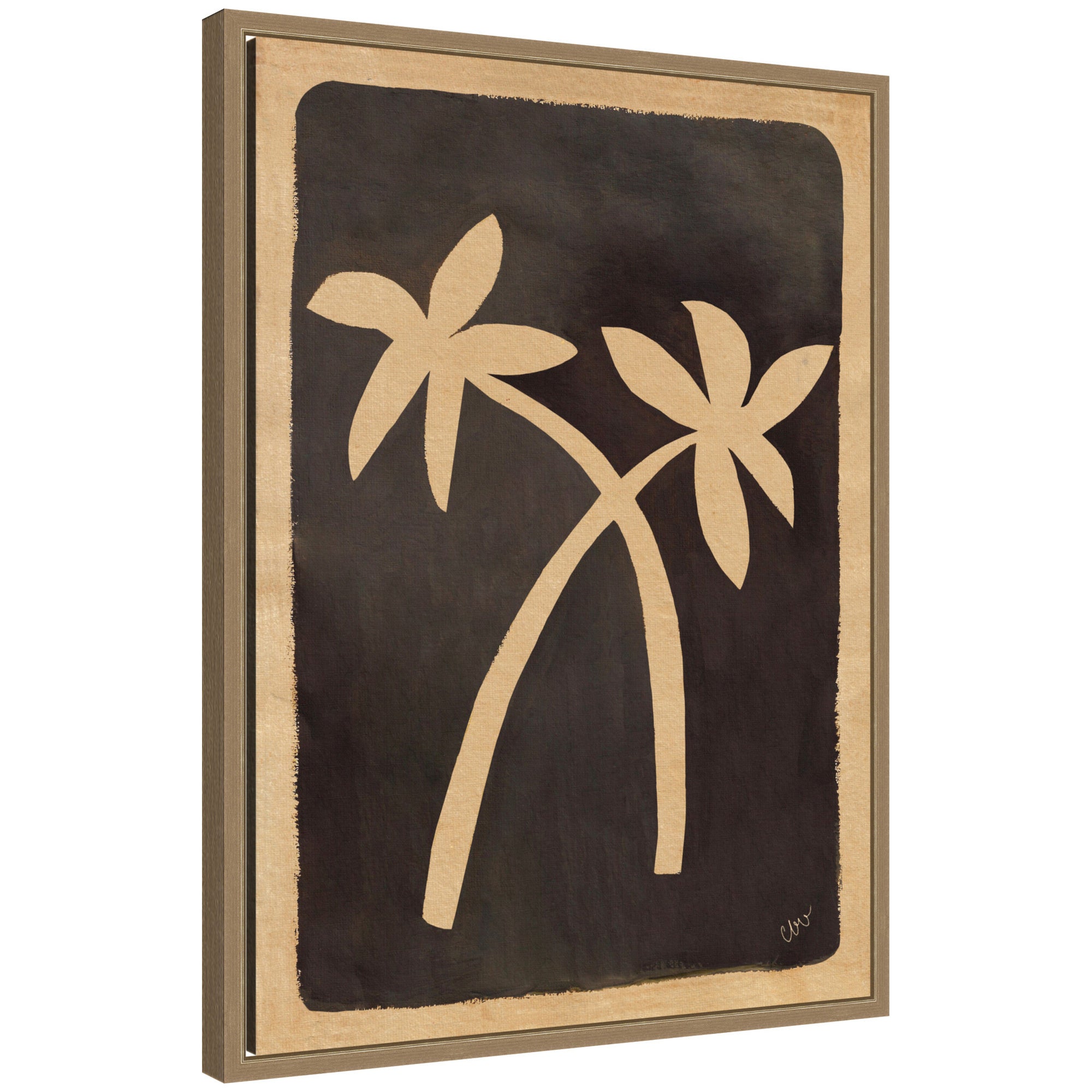 Framed Canvas 18x24 Sylvie Dark Gold 1