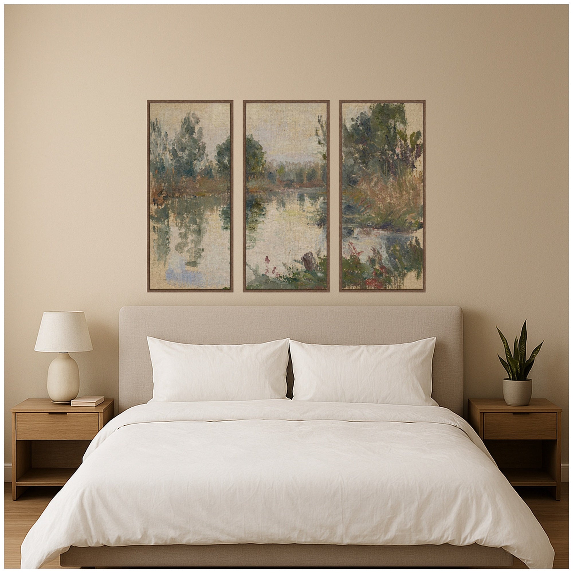 Art Set Sylvie Walnut 3 Piece Set 18x40 5