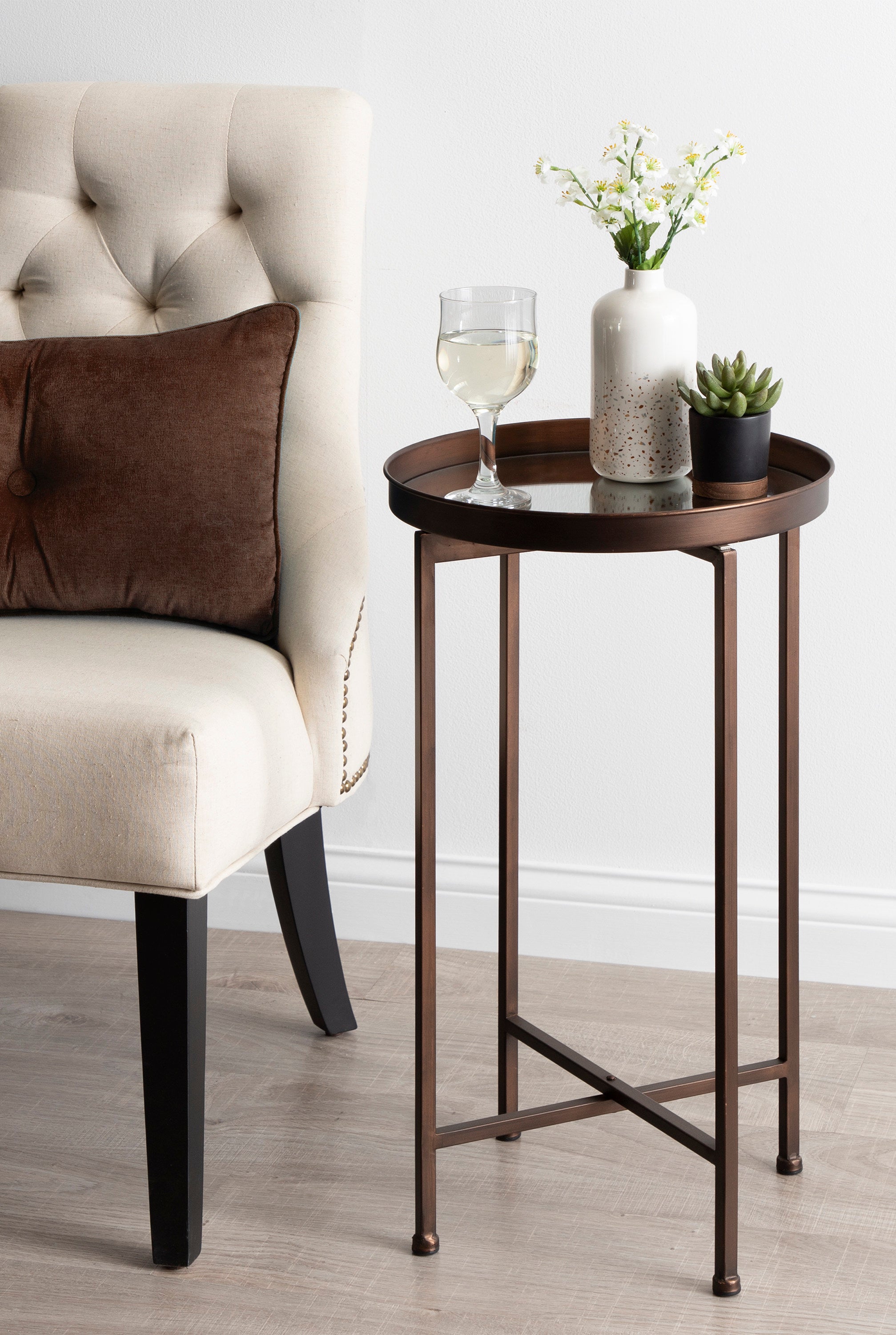 Tea Table Bronze 14x14x26 7