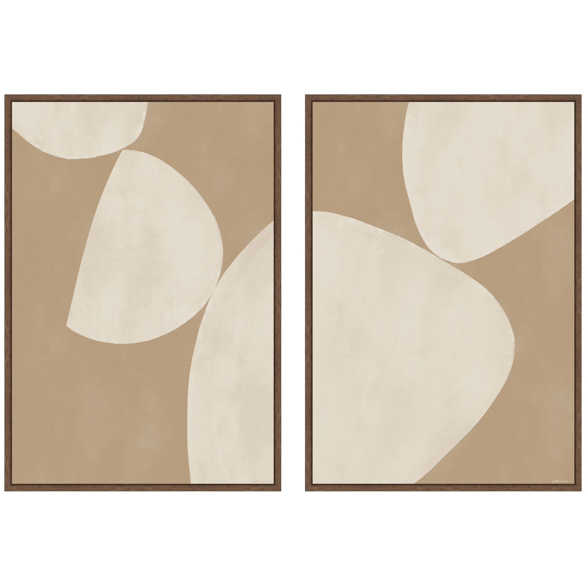 Art Set 2 Piece Set 23x33 Sylvie Walnut 1