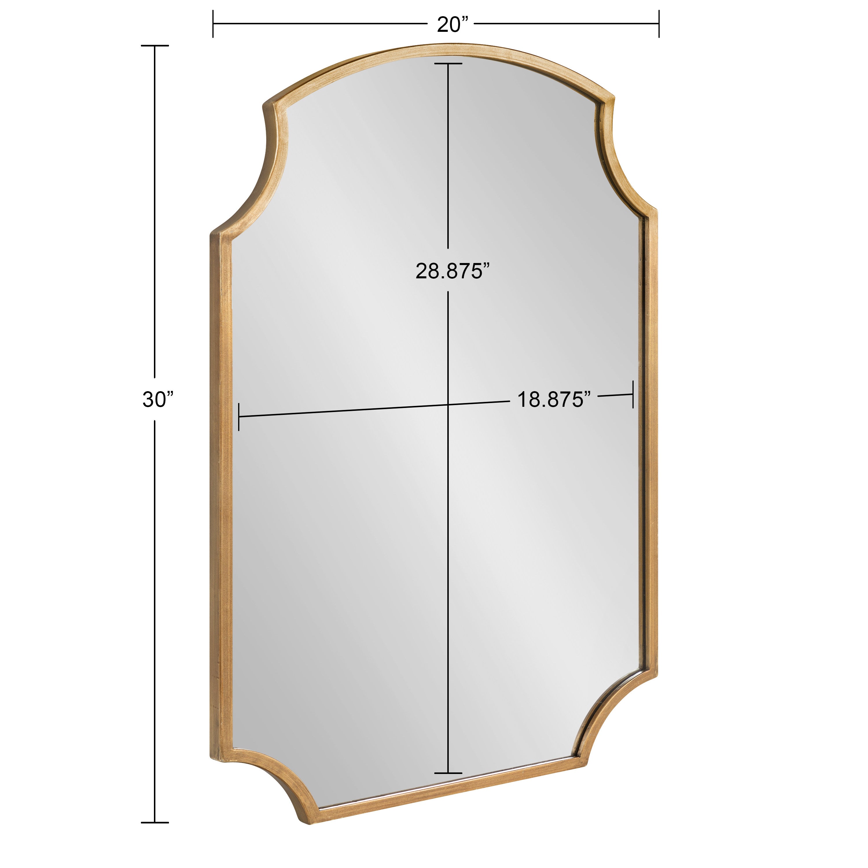 Scallop Mirror Gold 20x30 5