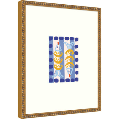 Framed Art 17 x 21 Bradford Bead Gold 1