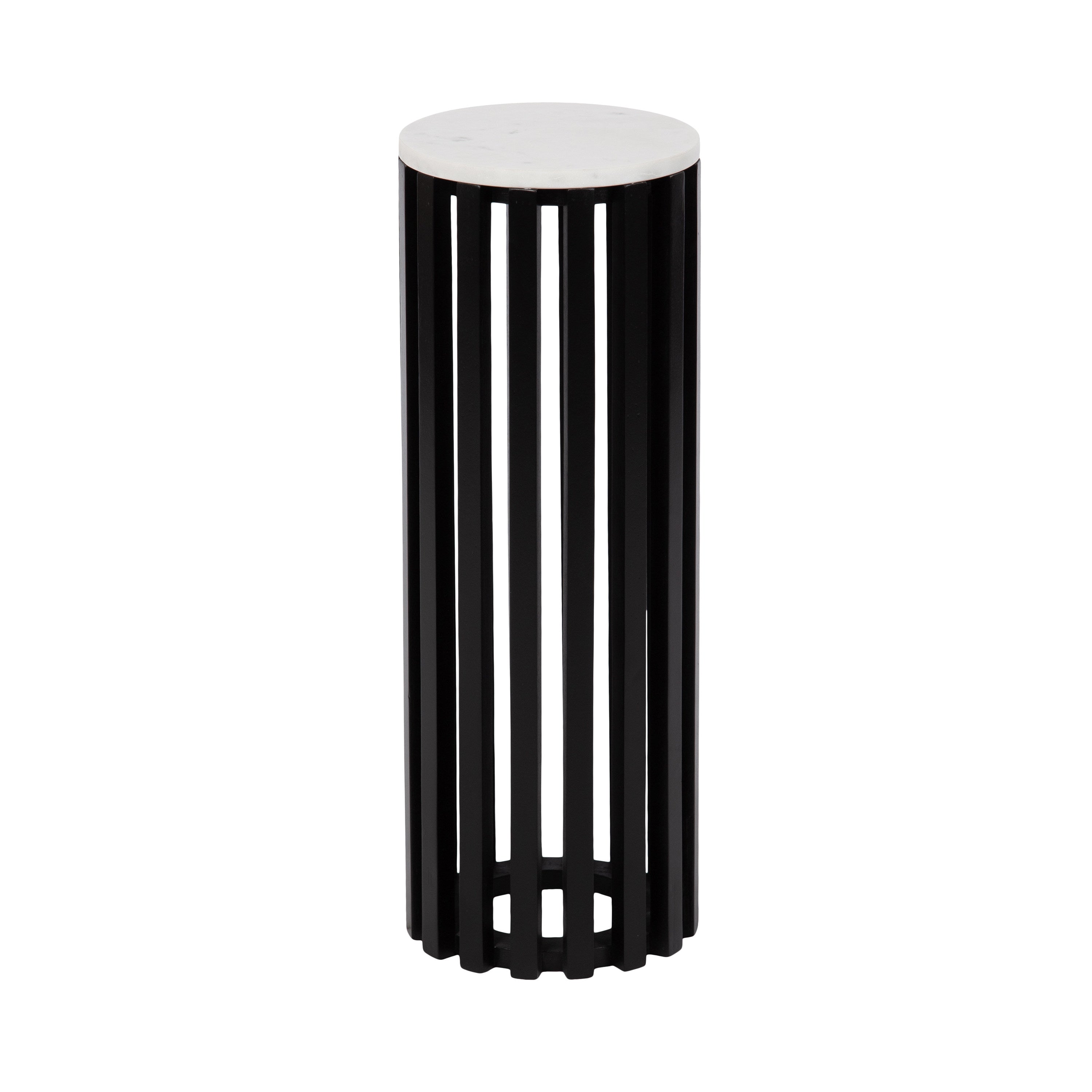 Drink Table White Black 9" Diameter 1