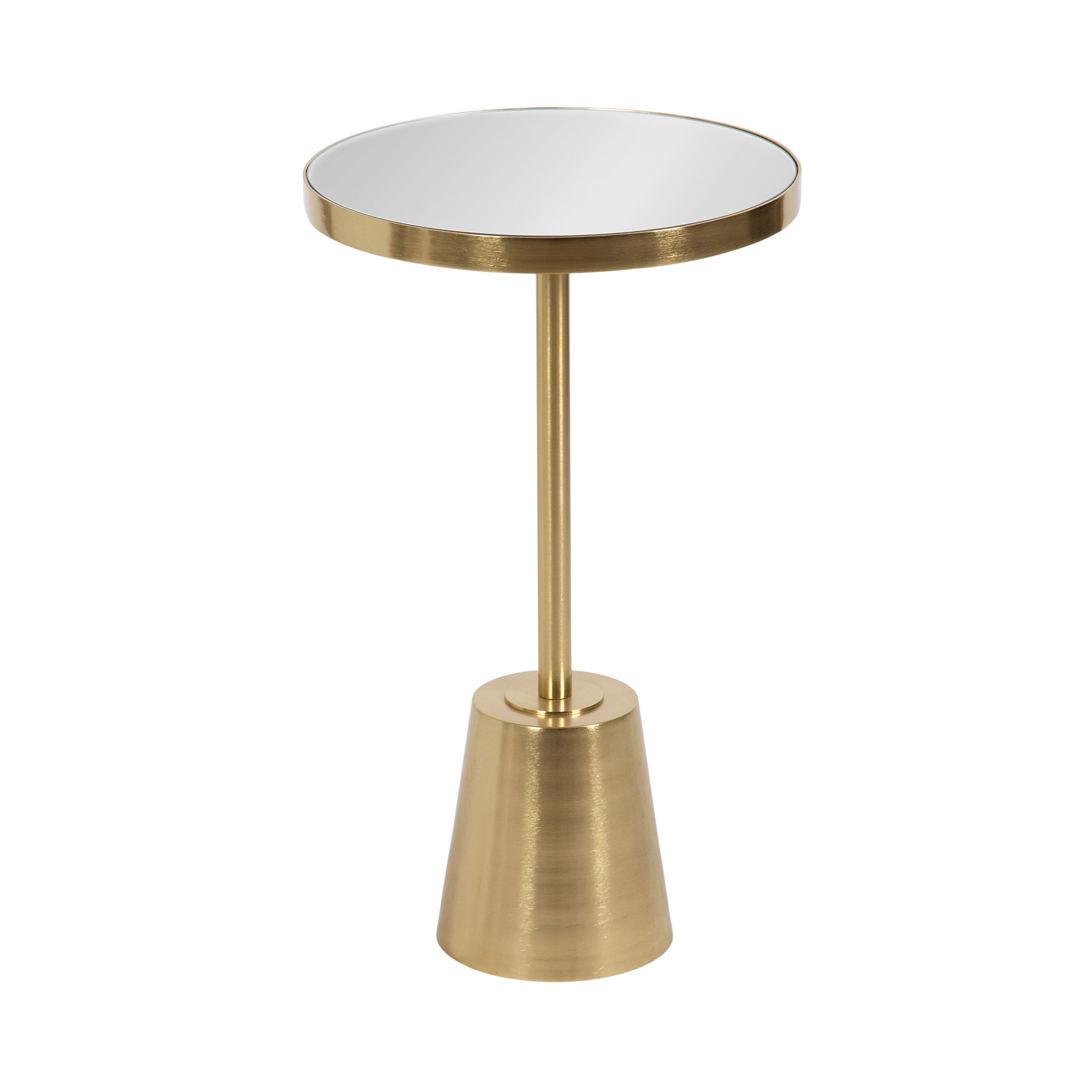 Side Table Mirror Gold 14x14x24 1
