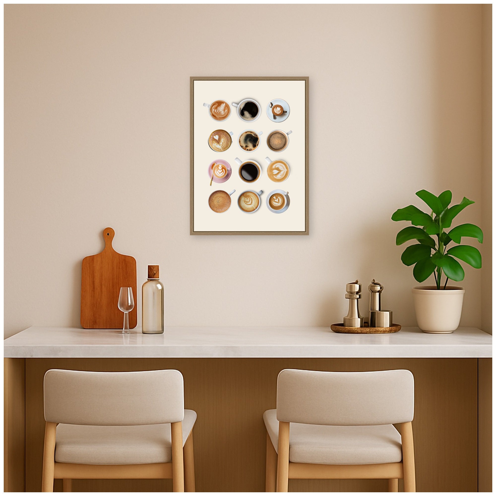 Framed Canvas Sylvie Dark Gold 18x24 5