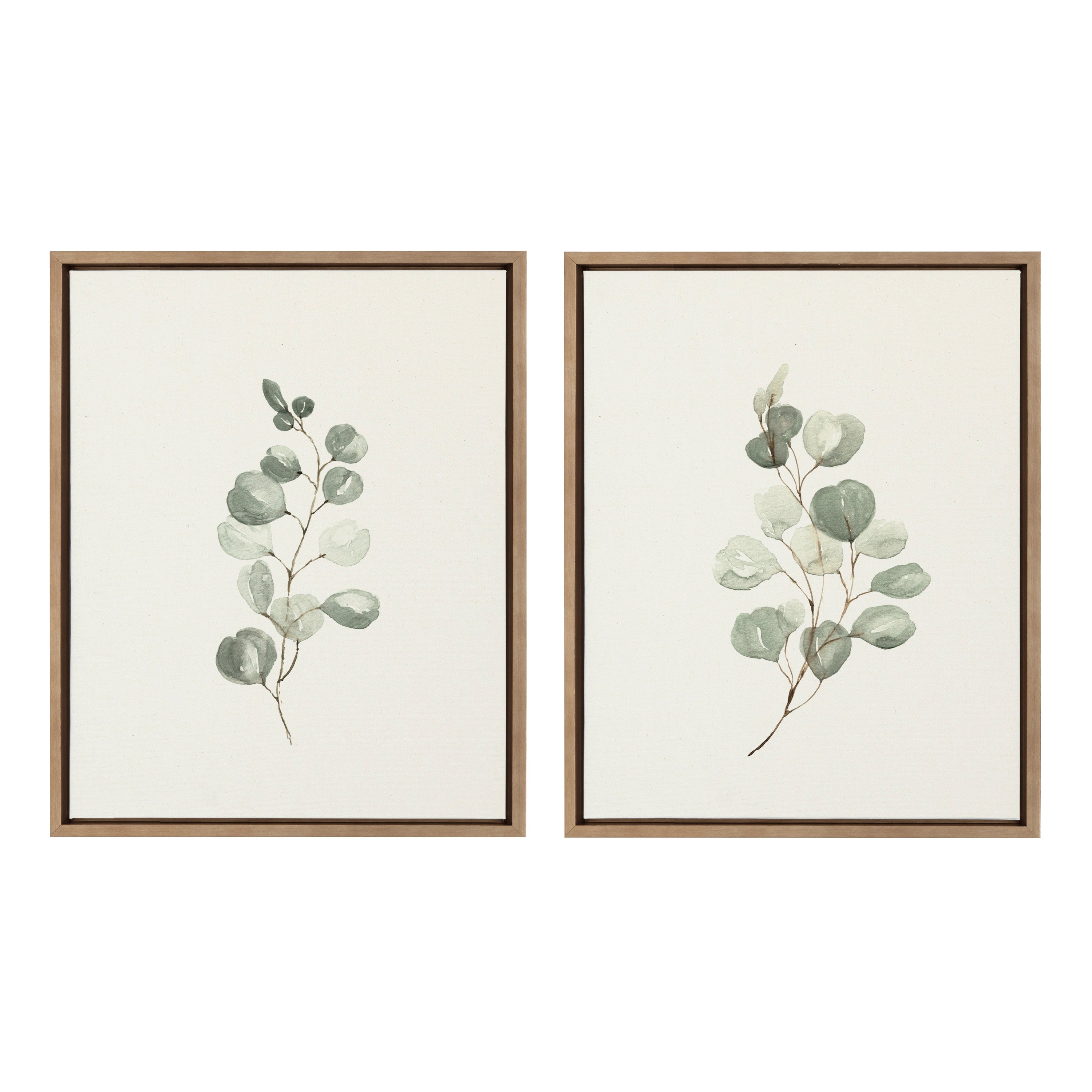 Sylvie Eucalyptus Framed Canvas Set by Maja Mitrovic of Makes My Day Happy