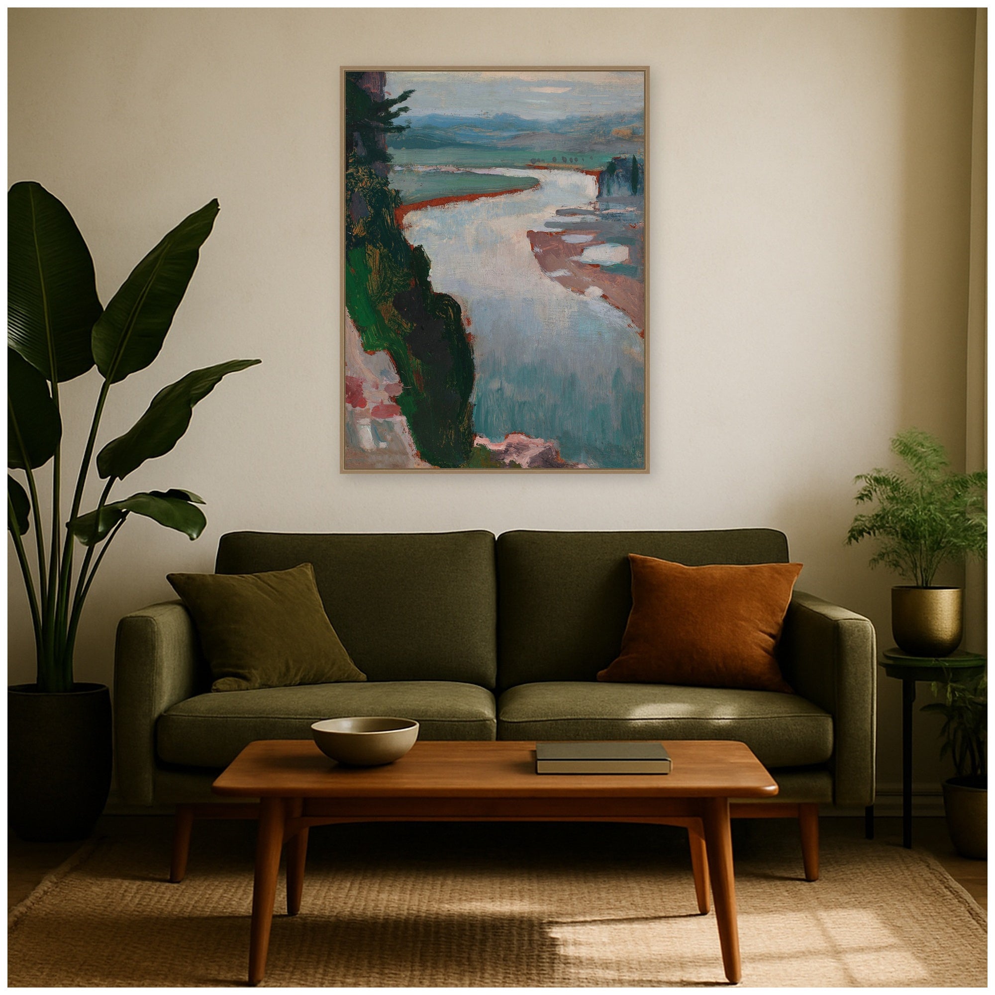 Framed Canvas 32x42 Sylvie Dark Gold 5