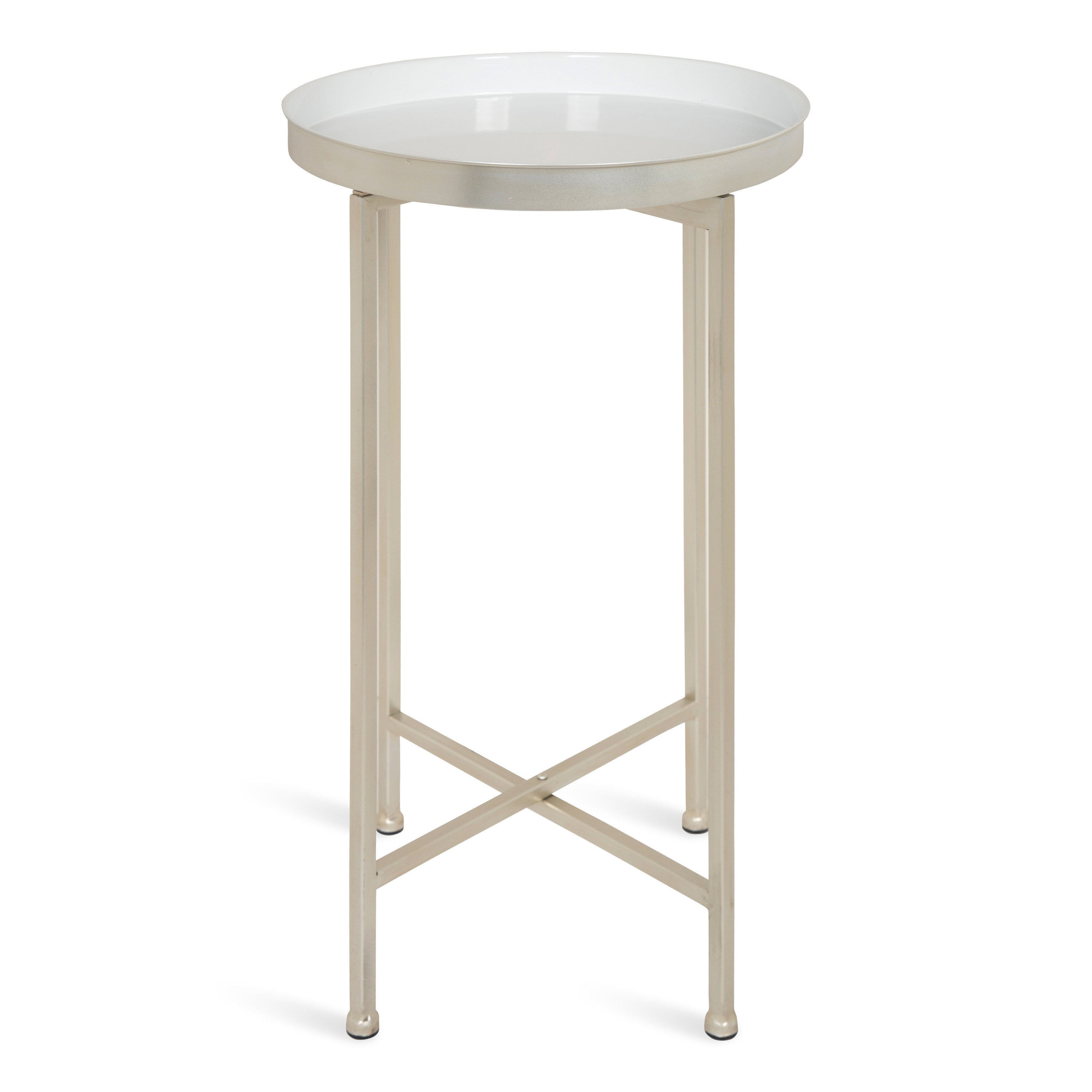 Tea Table Silver White 14x14x26 3