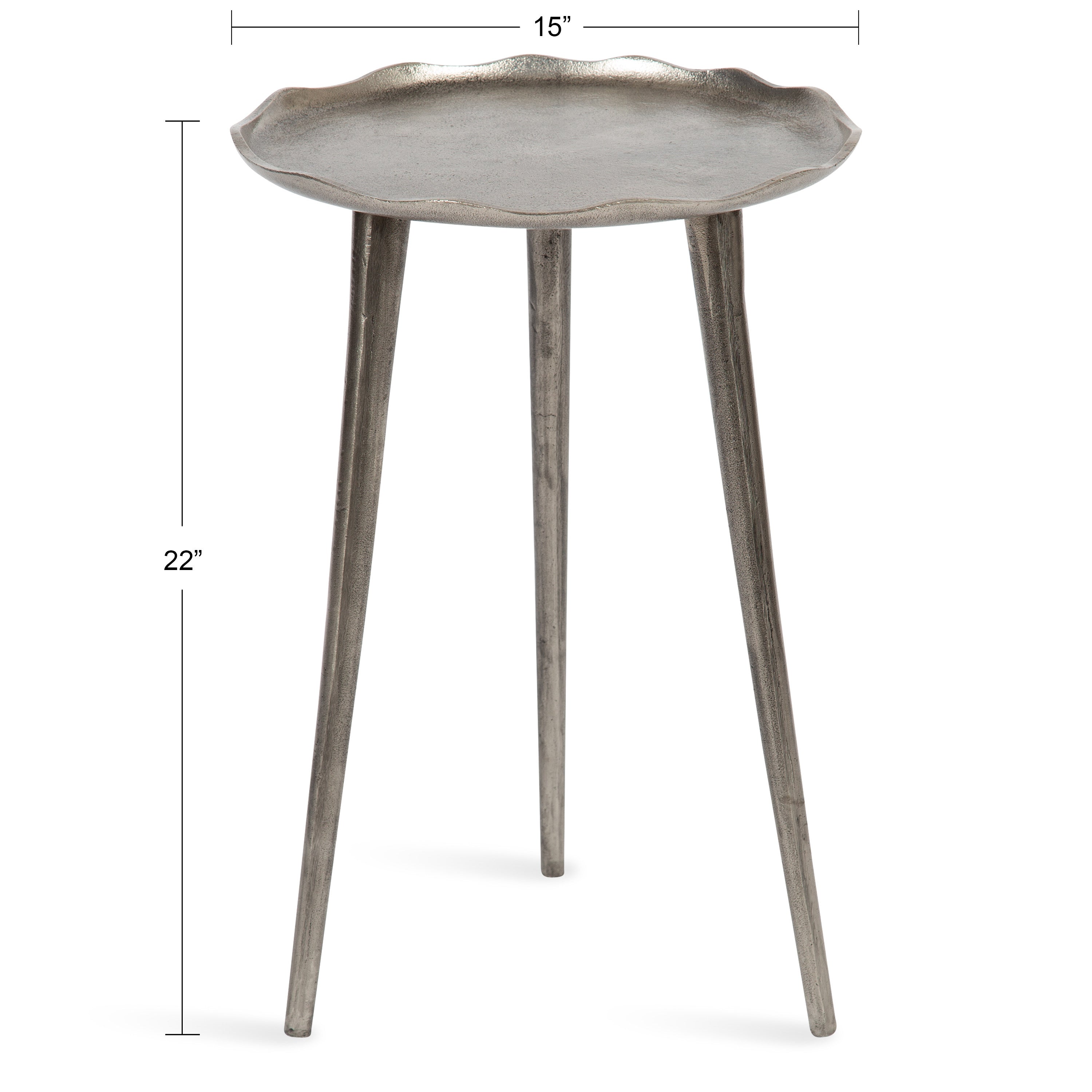 Side Table Silver 15x15x22 2