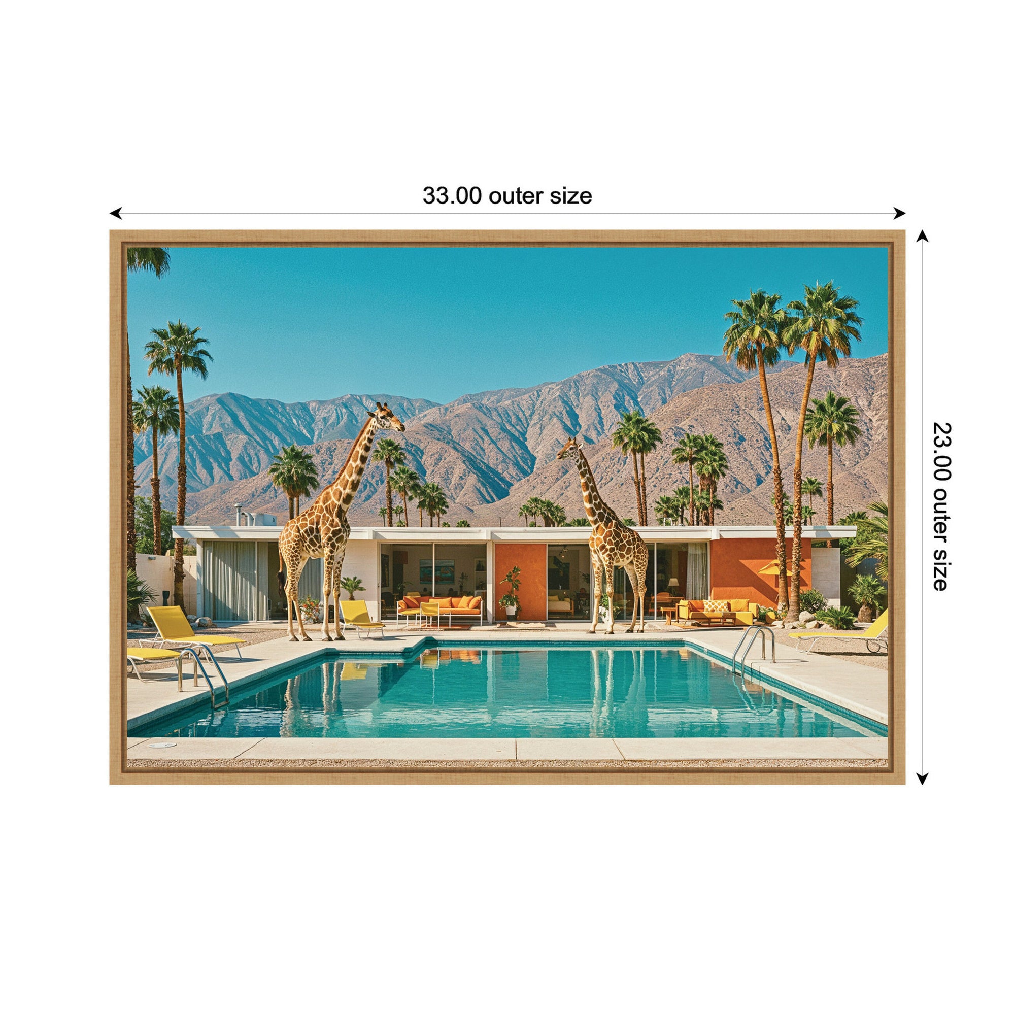 Framed Canvas Sylvie Natural 33x23 2