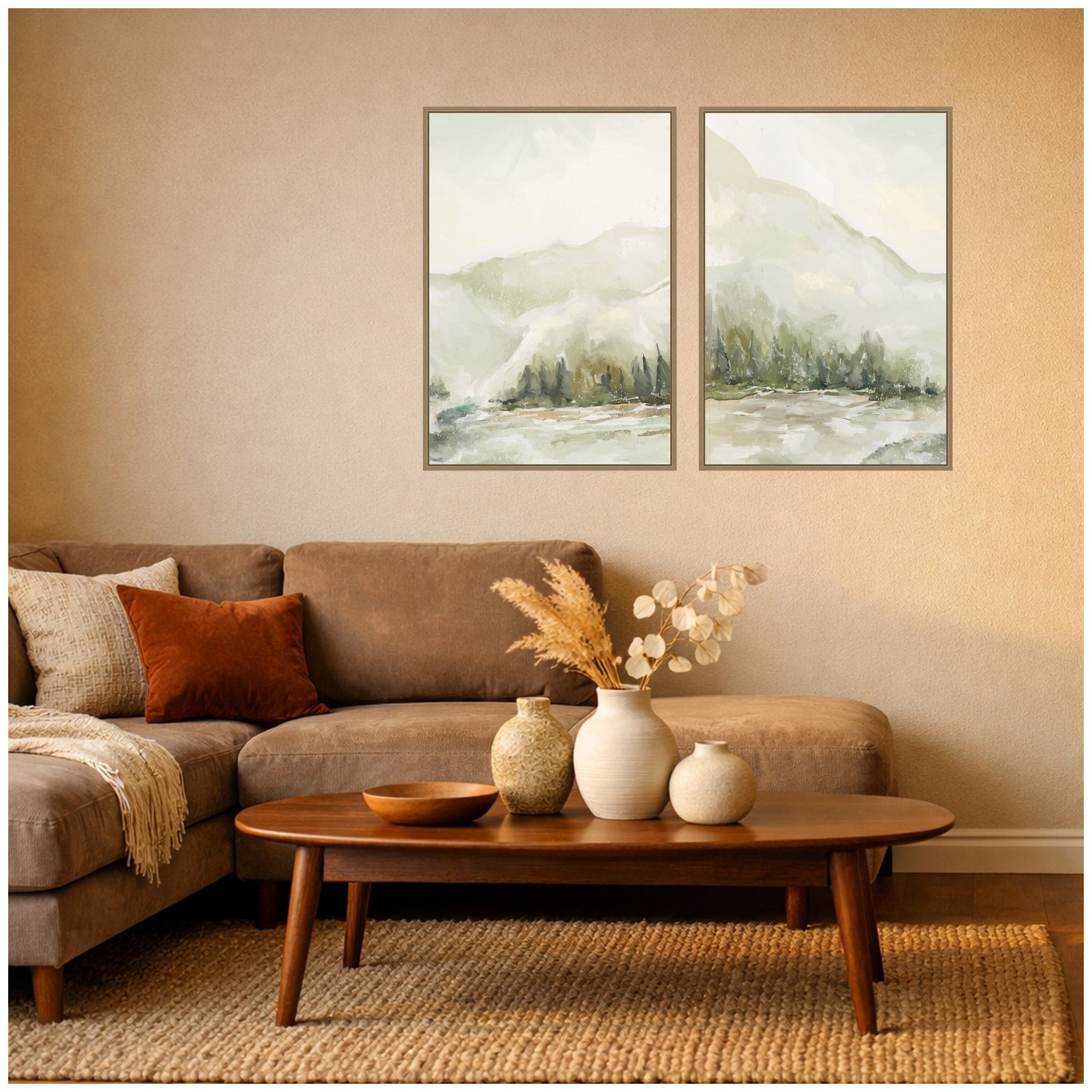 Art Set Sylvie Dark Gold 2 Piece Set 23x33 5