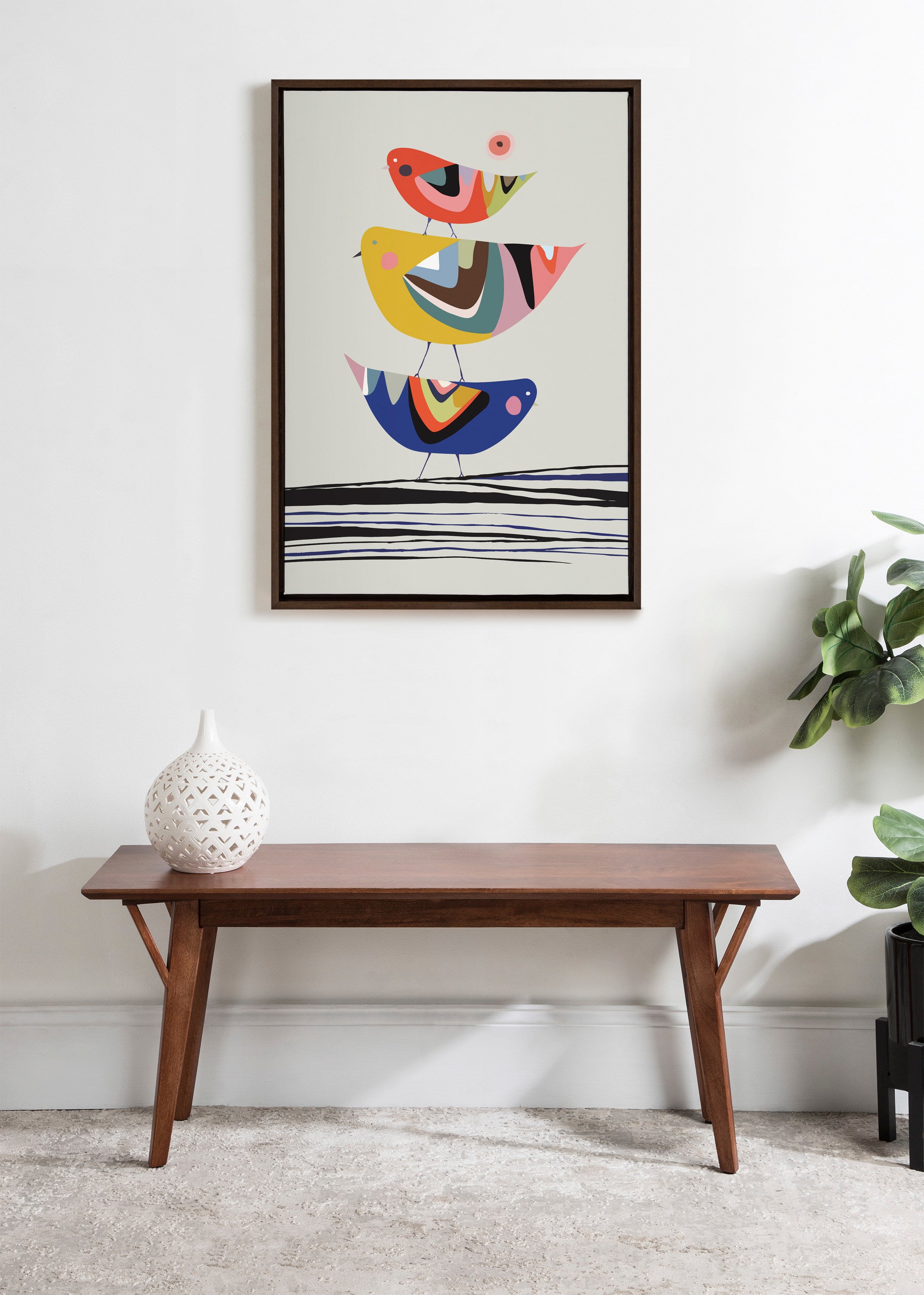 Framed Canvas Sylvie Walnut 23x33 5