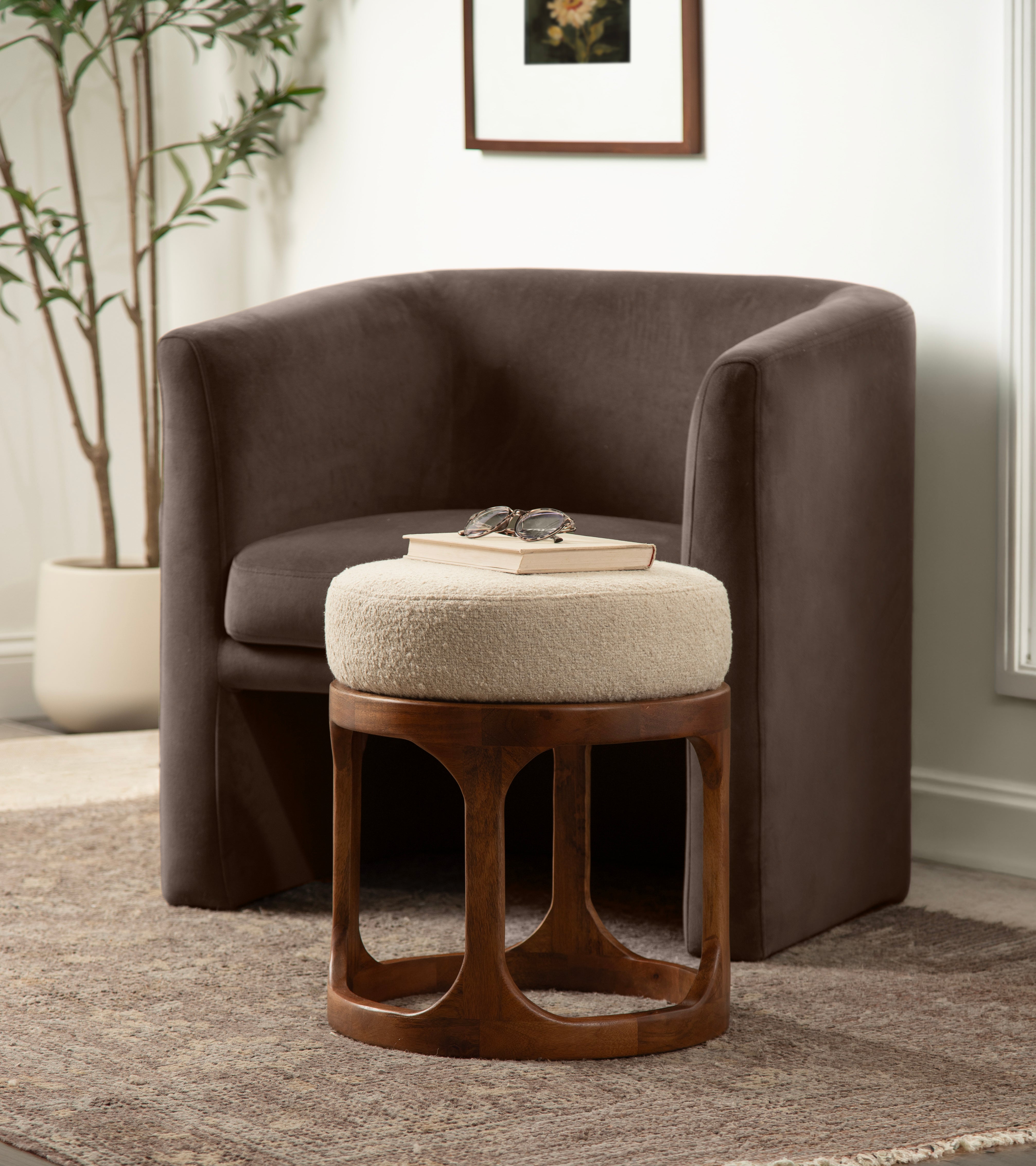 Standard Ottoman Walnut Brown 16x16x18 6