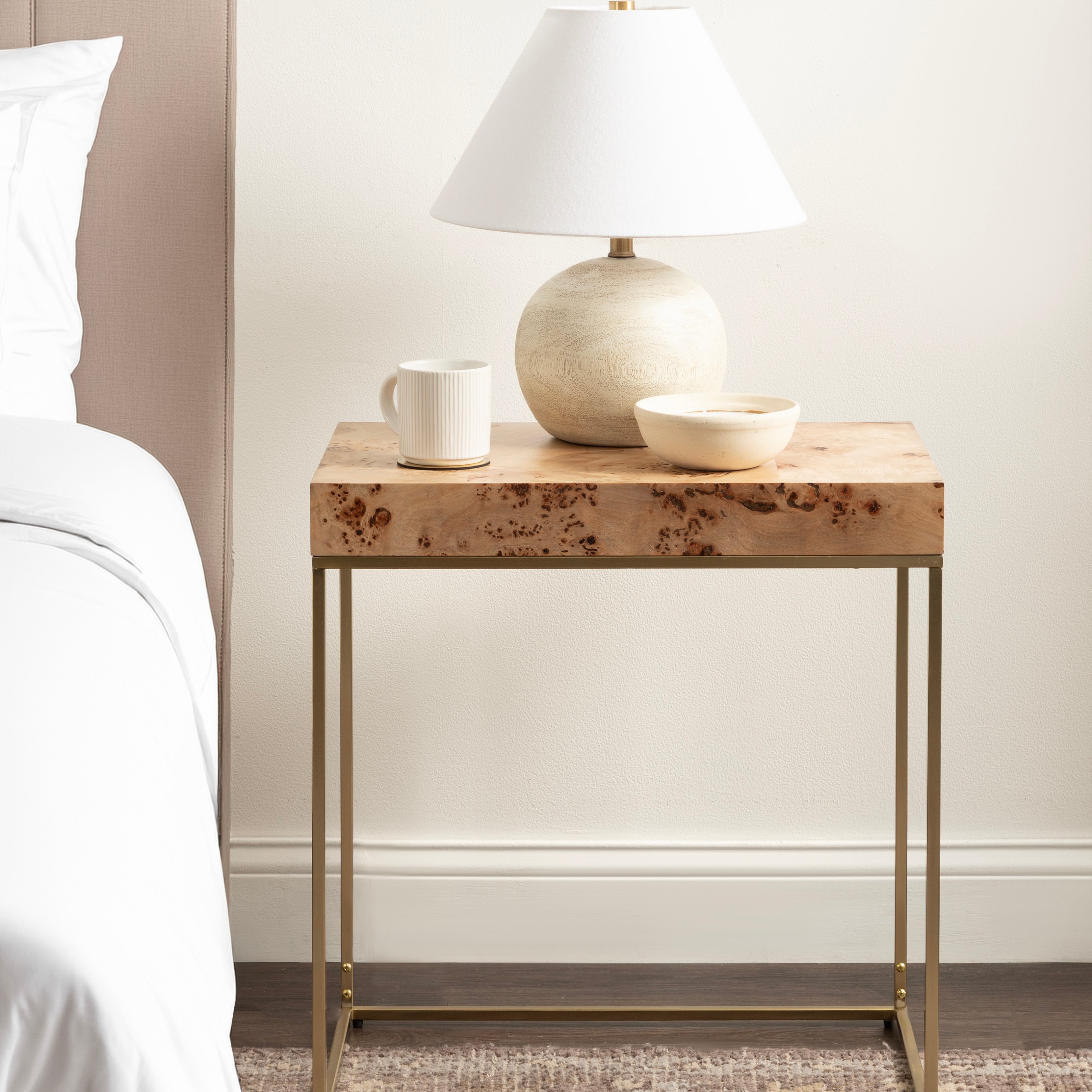 Side Table 22x14x24 Natural Gold 8