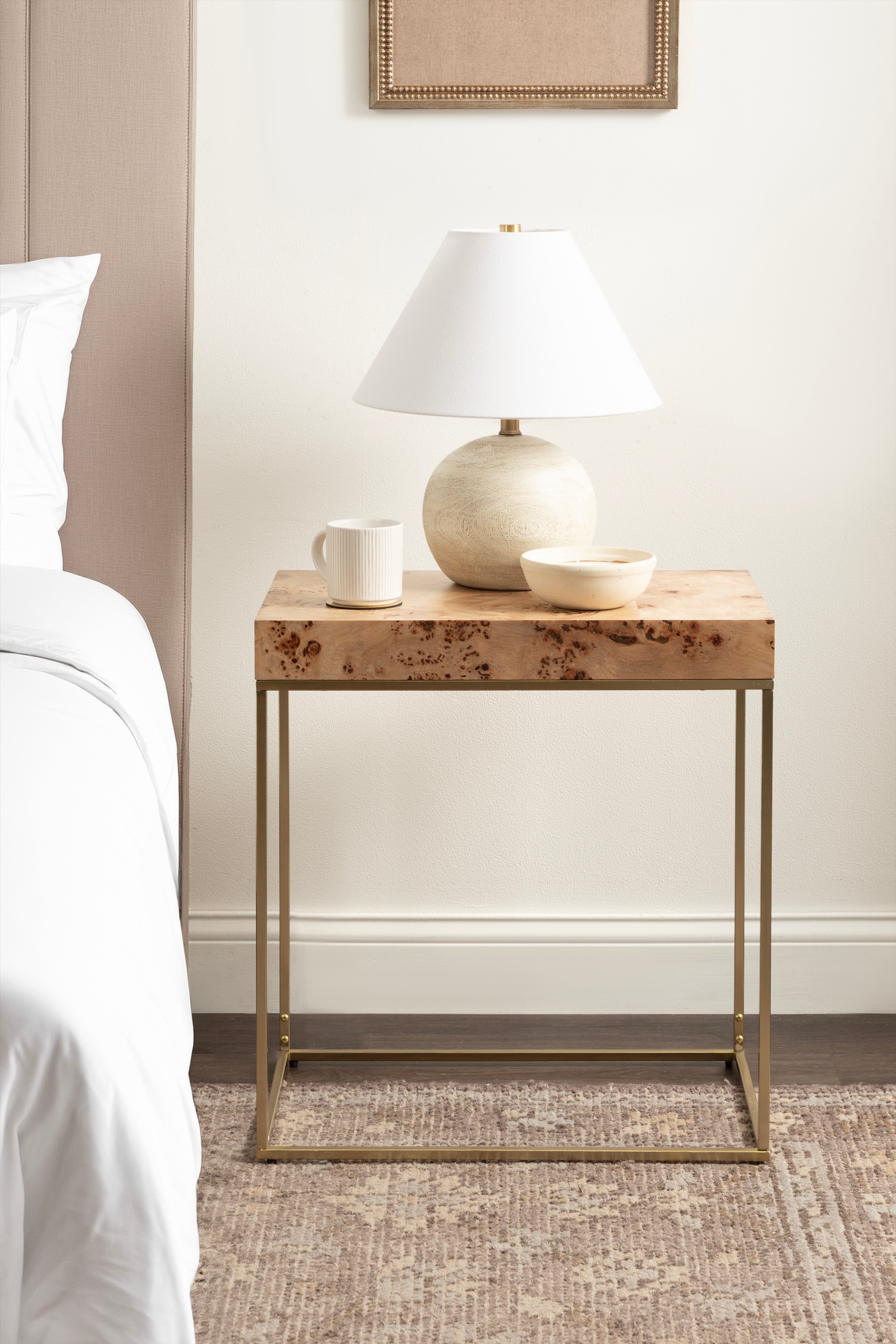 Side Table 22x14x24 Natural Gold 8