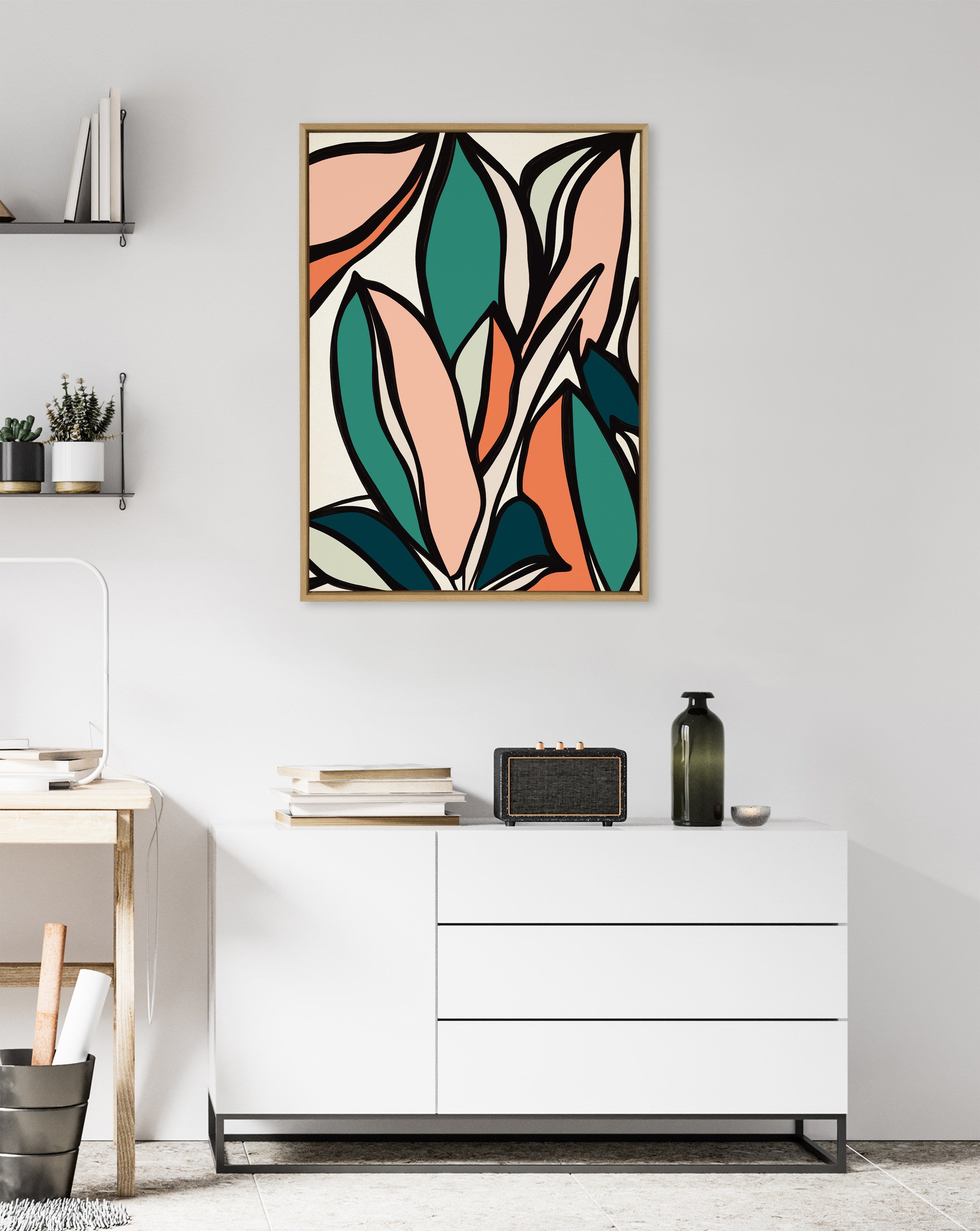Sylvie Fanciful Ficus 2 Framed Canvas by Alicia Bock