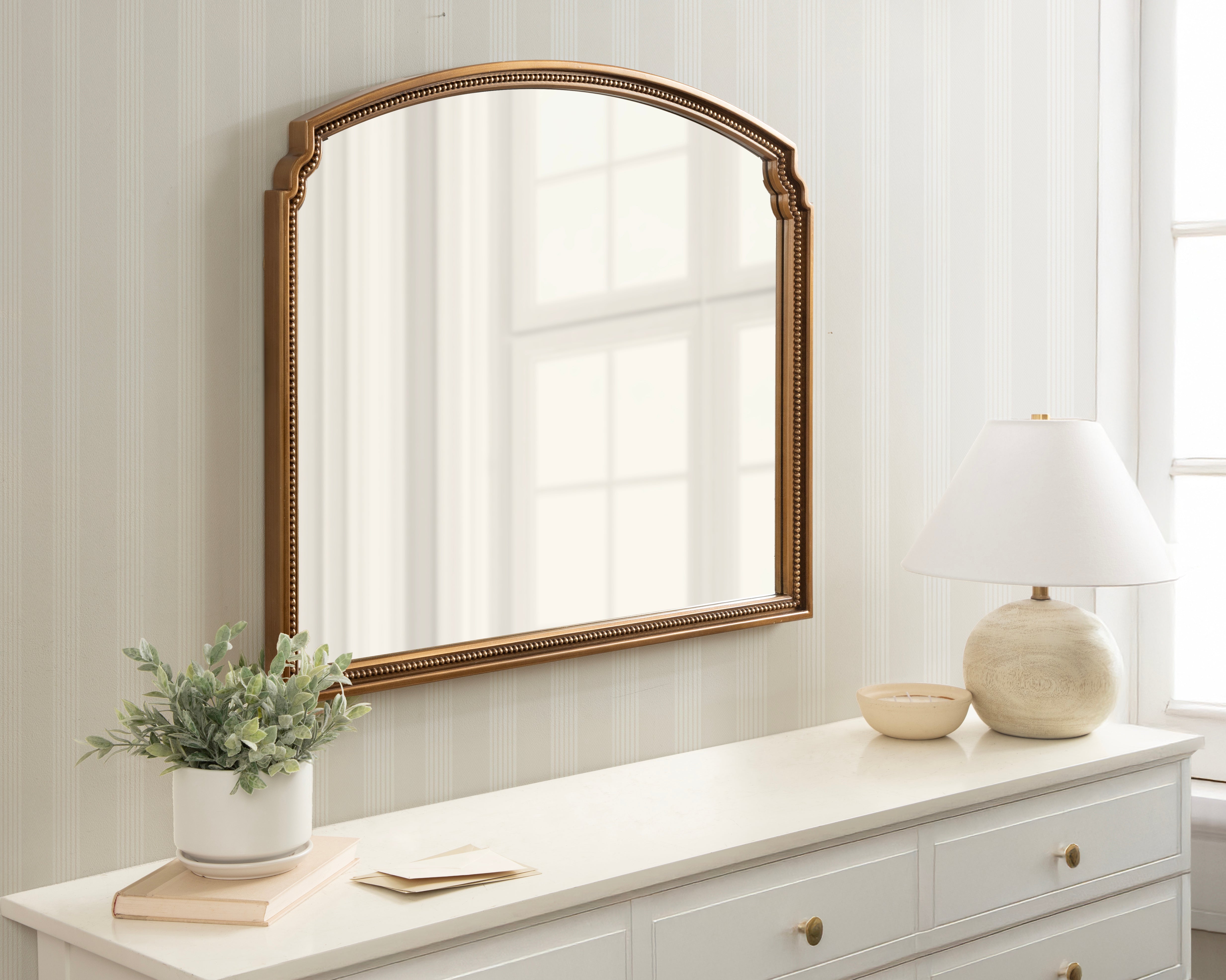 Arch Mirror 36x30 Gold 7