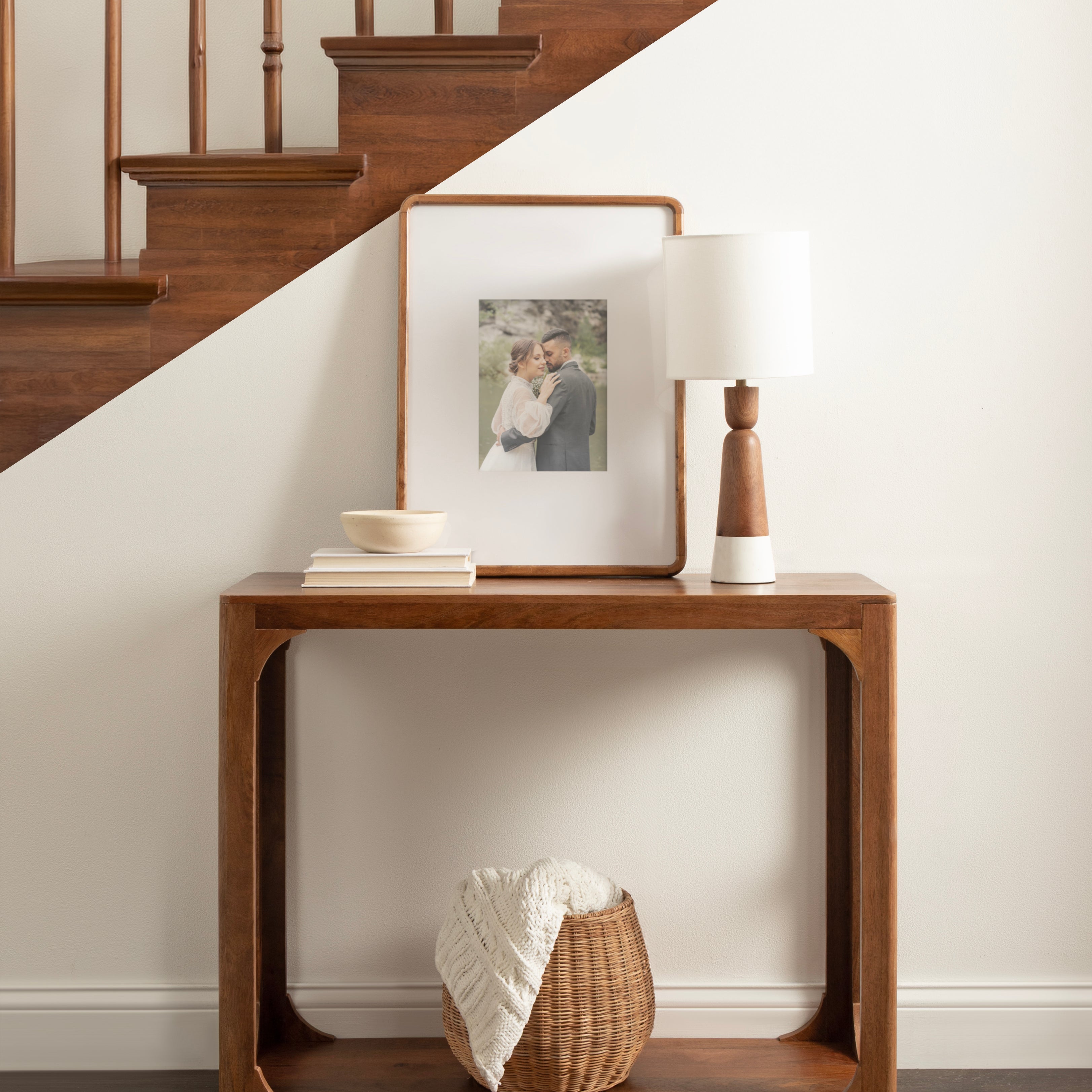 Console Table 36x14x30 Walnut Brown 6