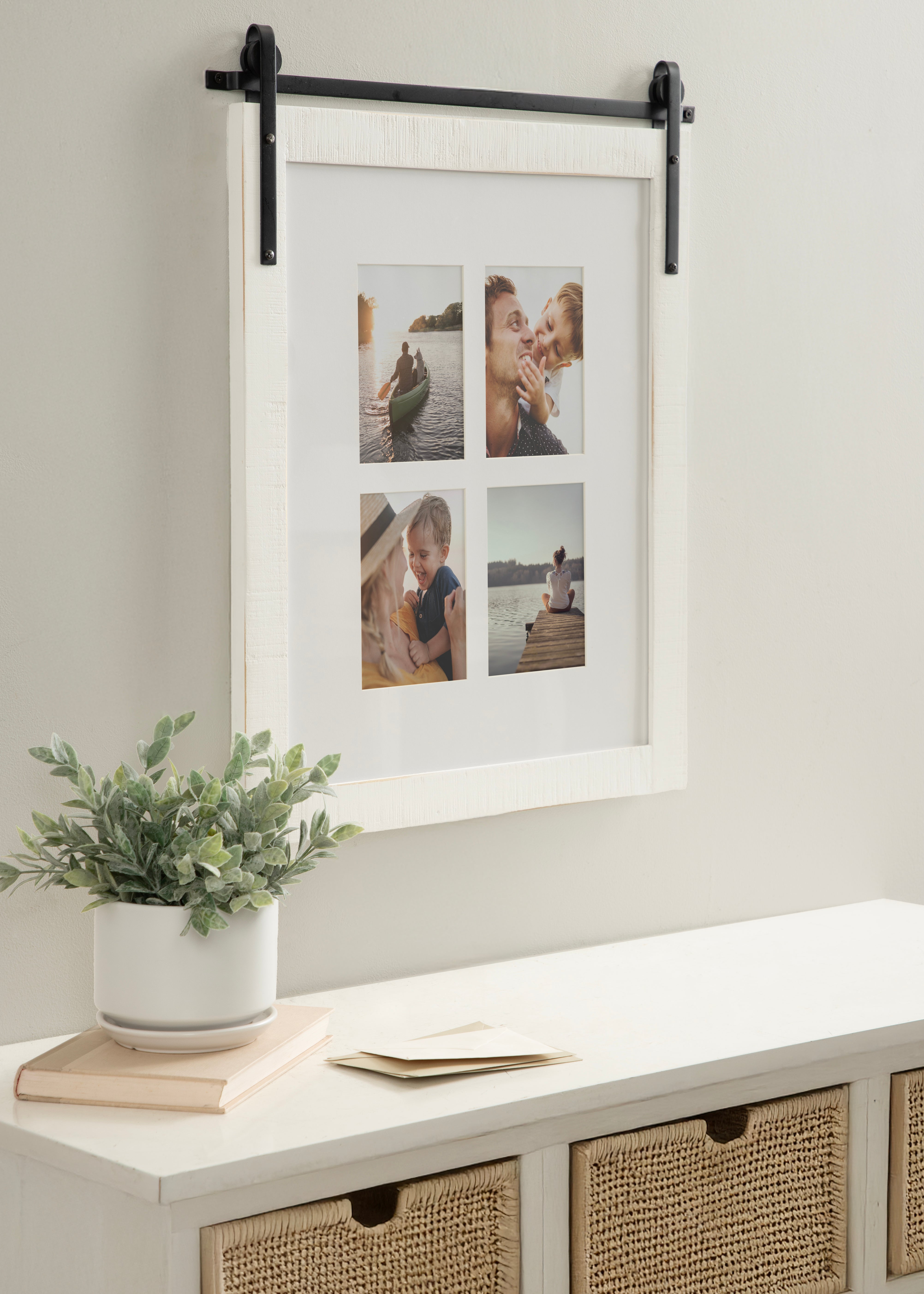 Wall Frame White 16x20 matted to 4op 6