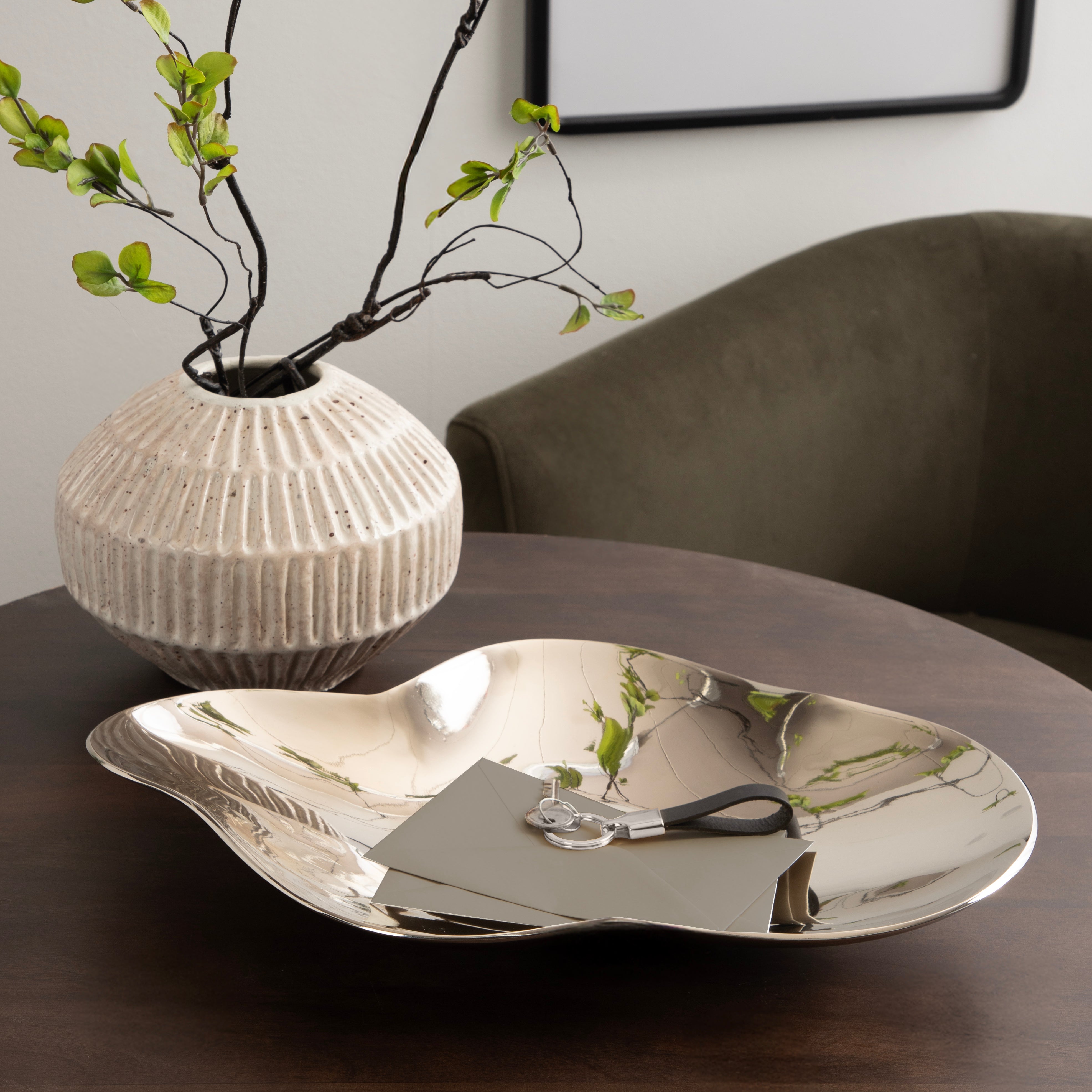 Serving Tray 15x11x2 Silver 6