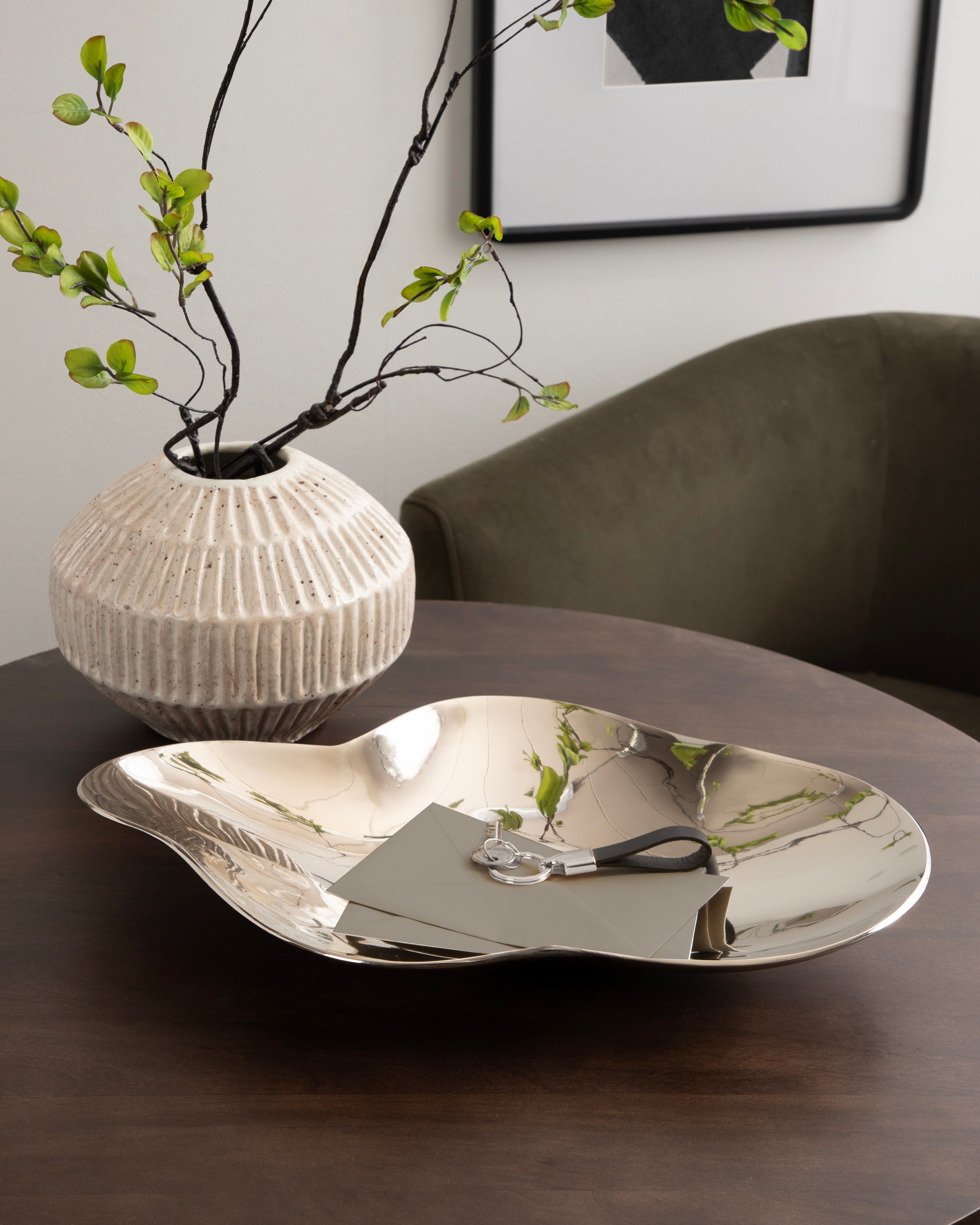 Serving Tray 15x11x2 Silver 6