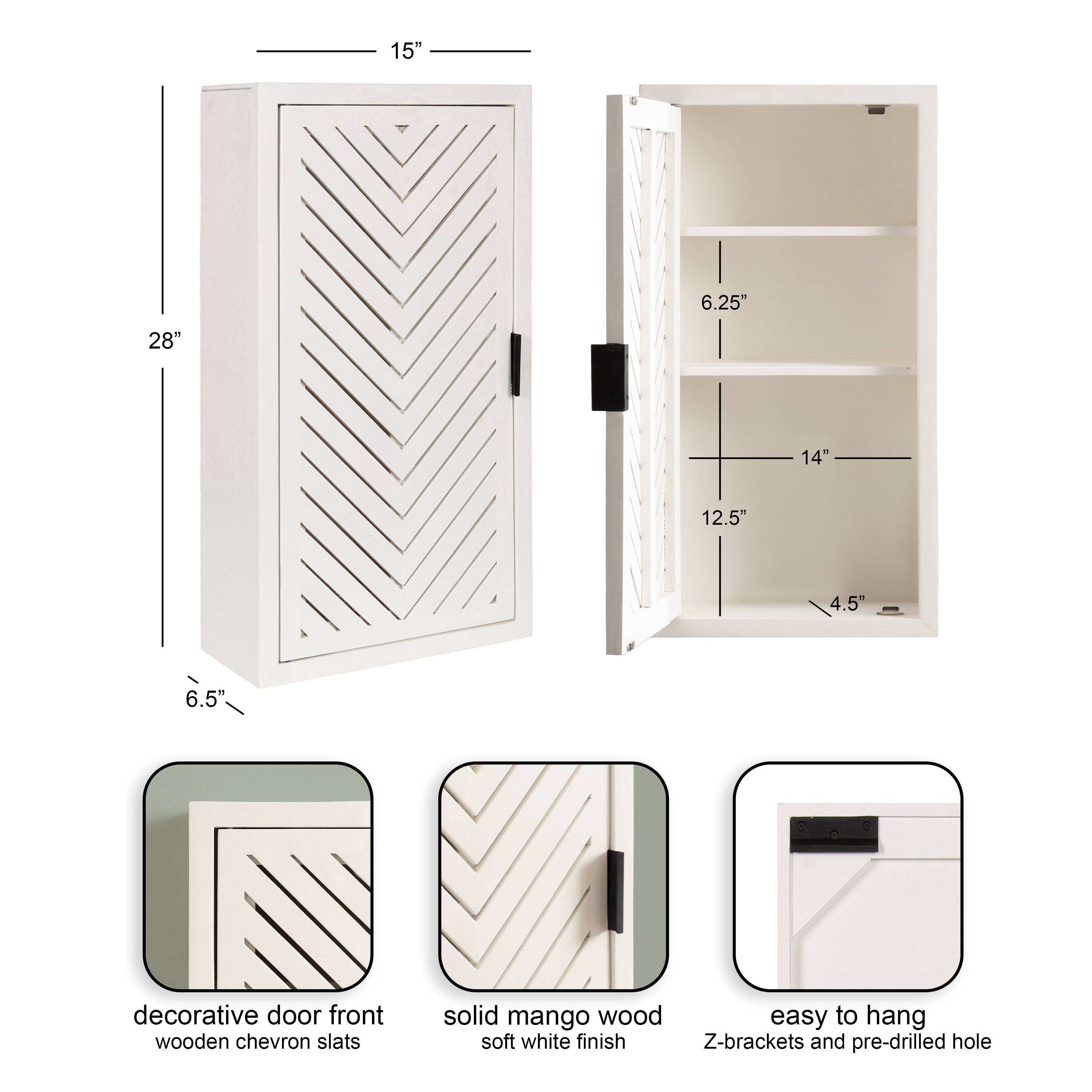 Cabinet White 15x7x28 2