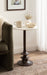 Side Table White Dark Brown 16x16x24 6