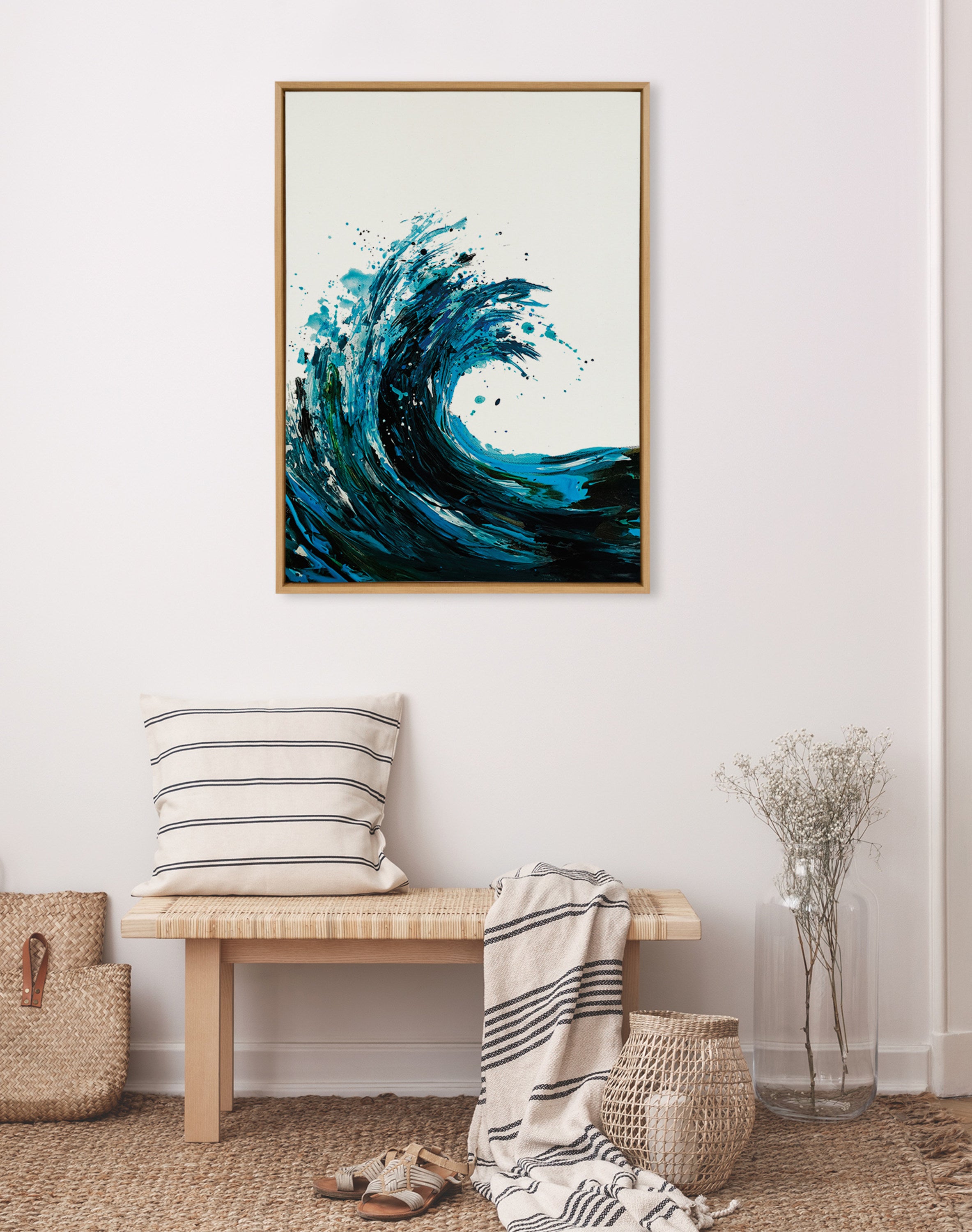 Sylvie Wave Framed Canvas