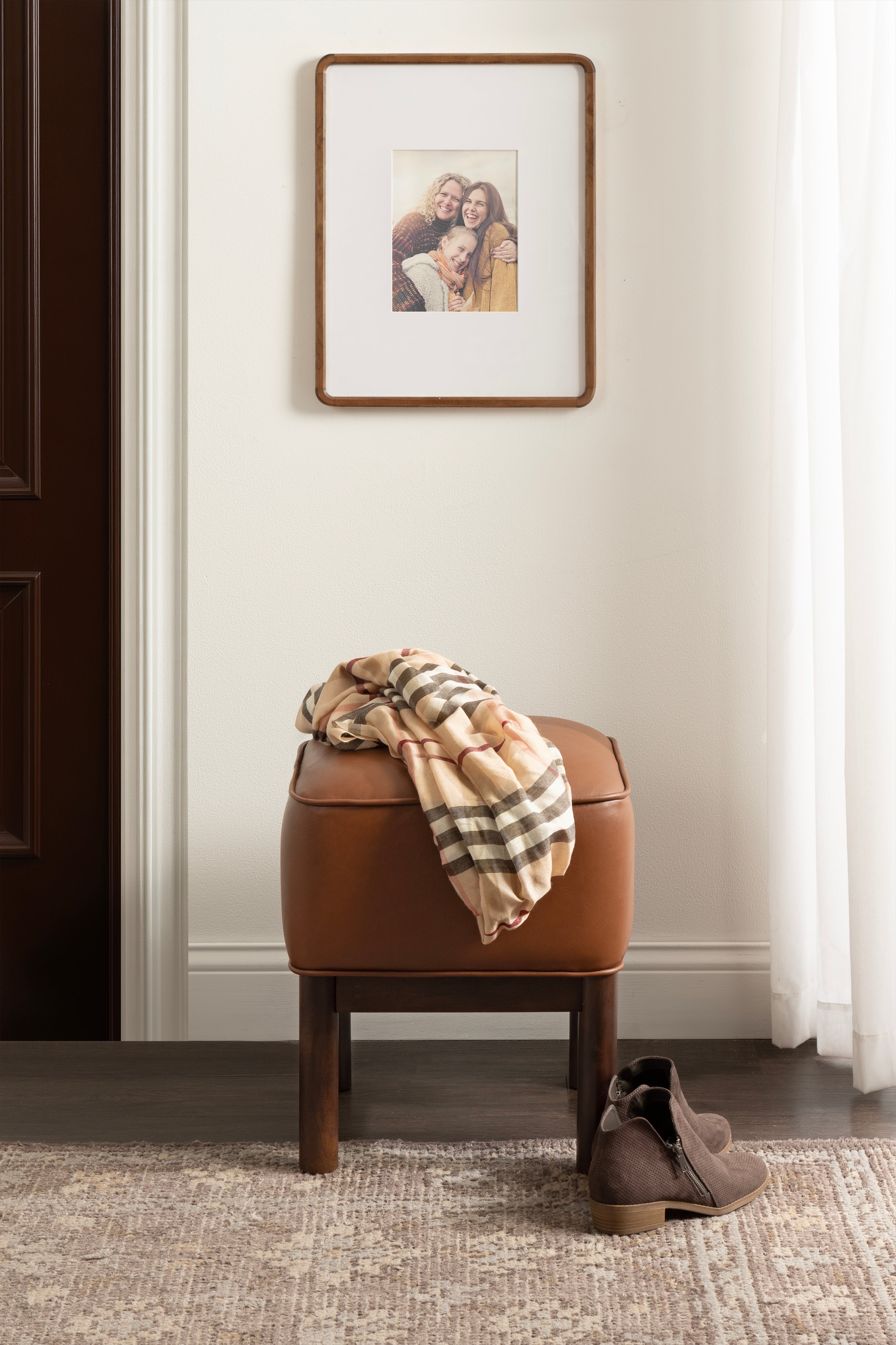 Standard Ottoman Dark Brown 16x16x18 8