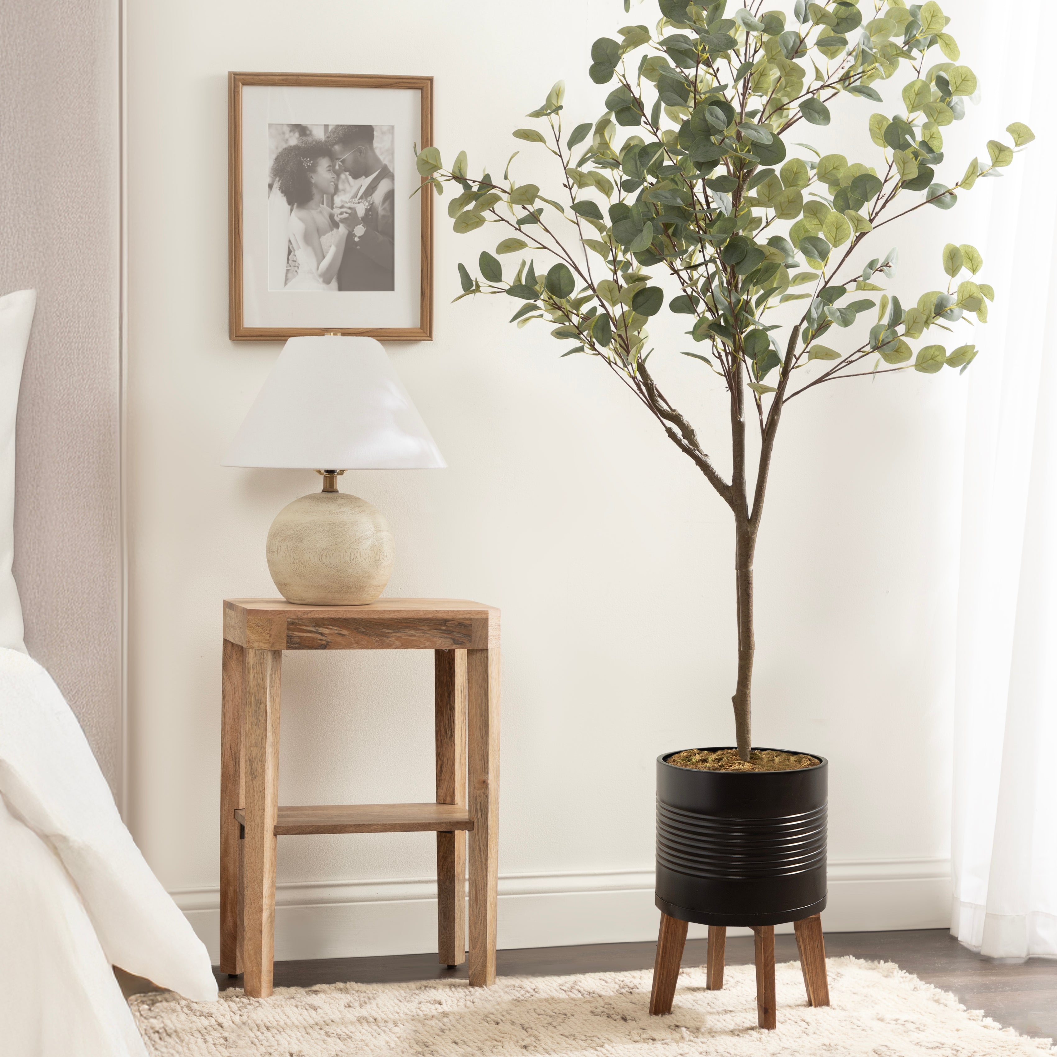 Faux Tree 6.5' Black Rustic Brown 8